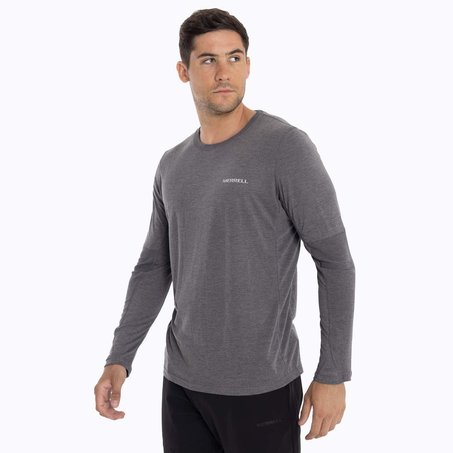 Polera Primera capa Hombre Misuri Gris oscuro Merrell-1