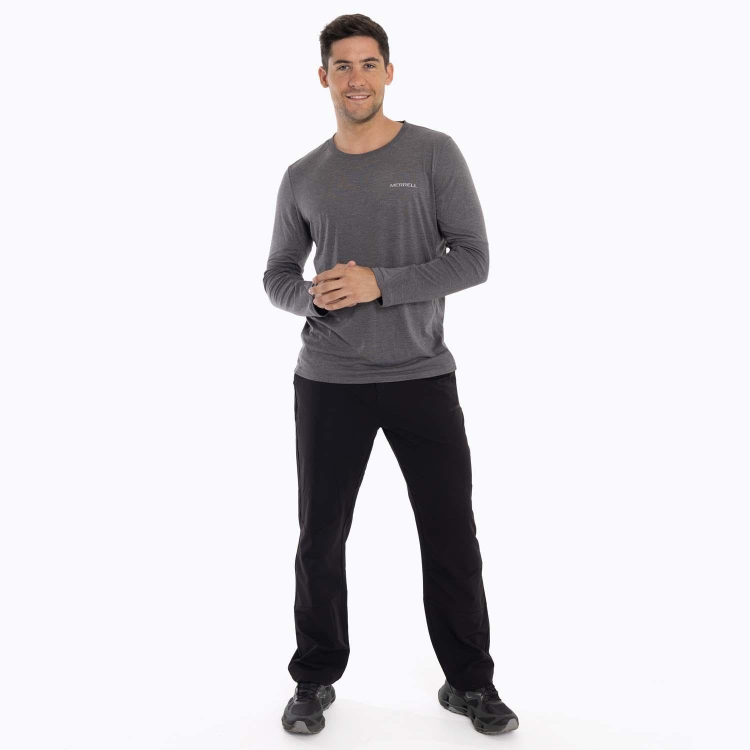 Polera Primera capa Hombre Misuri Gris oscuro Merrell-7