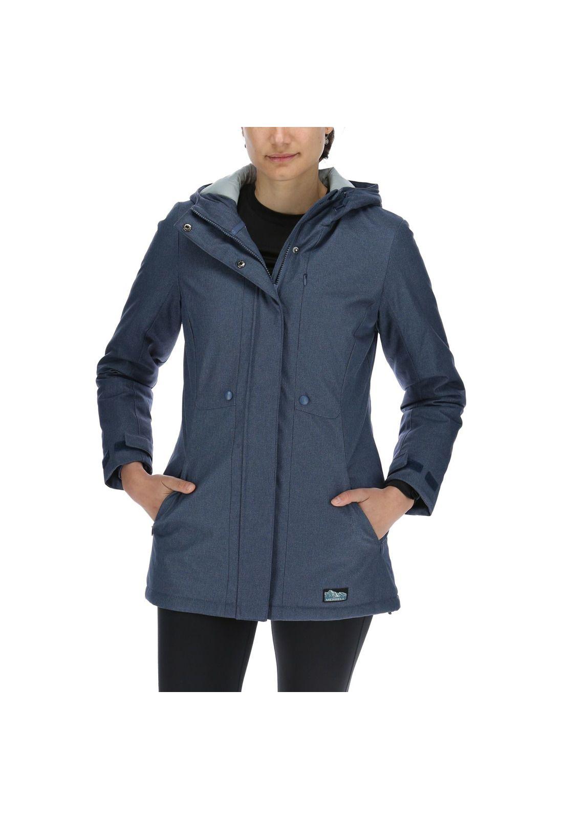 Parka Mujer Down Parka Mujer 600 Fill Power Azul Melange-0