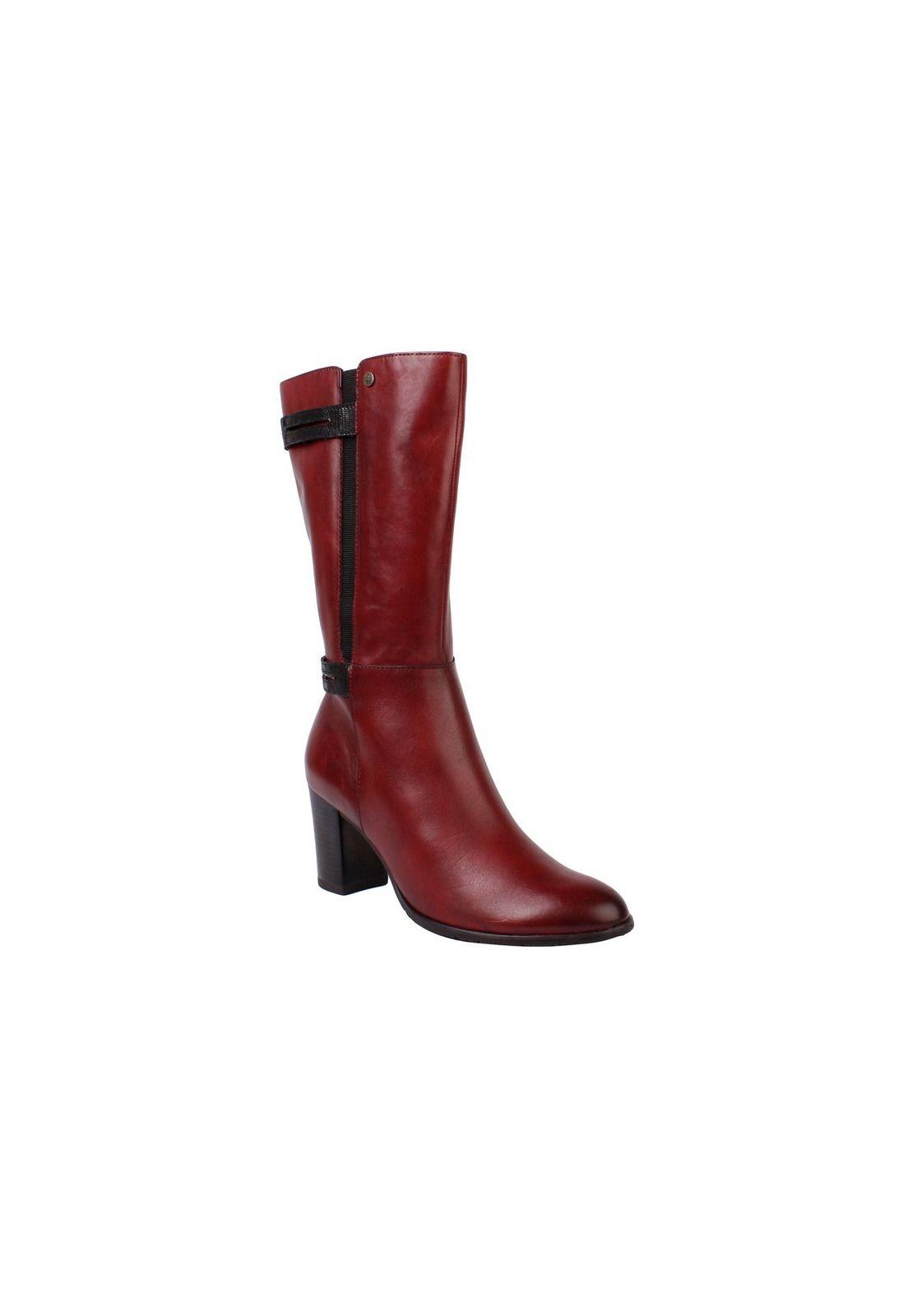 Bota Cuero Dorothea Burdeo-0