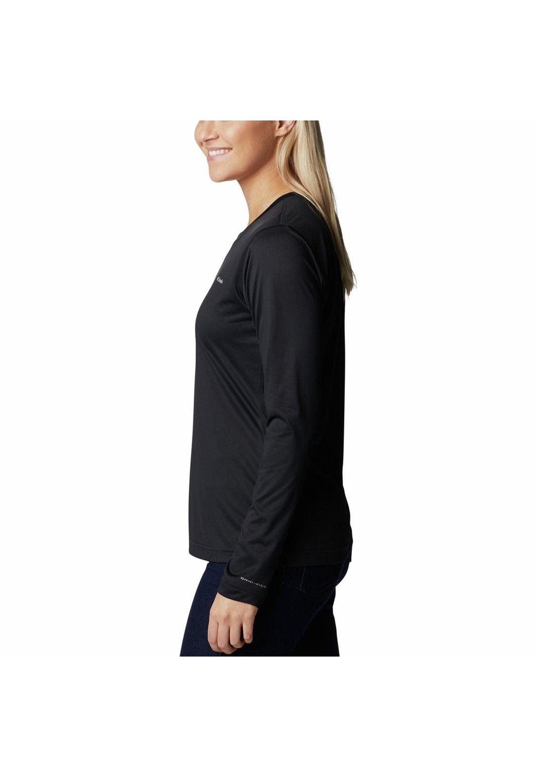 Polera M/L Mujer Hike Ls Shirt Negro-1