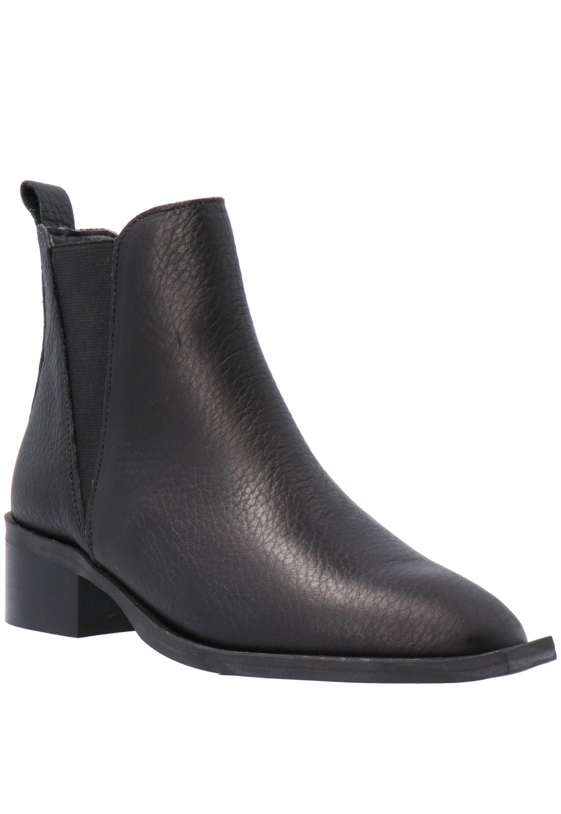 Botin Cuero Mujer Fer Negro-0