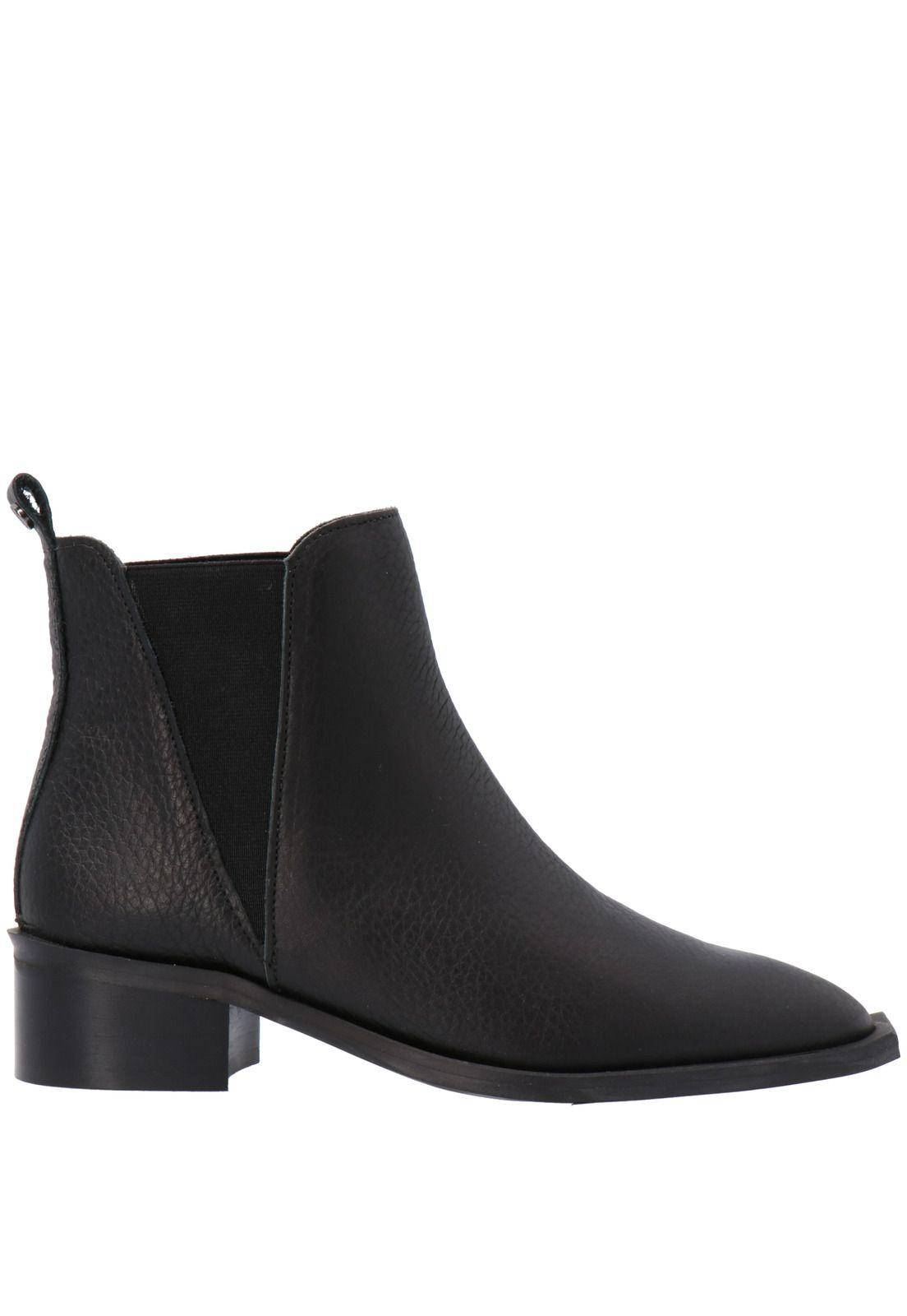 Botin Cuero Mujer Fer Negro-1