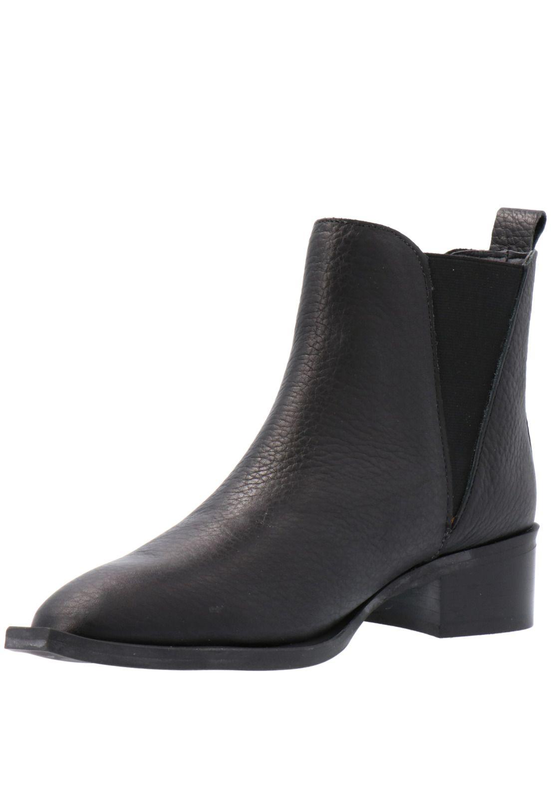 Botin Cuero Mujer Fer Negro-3