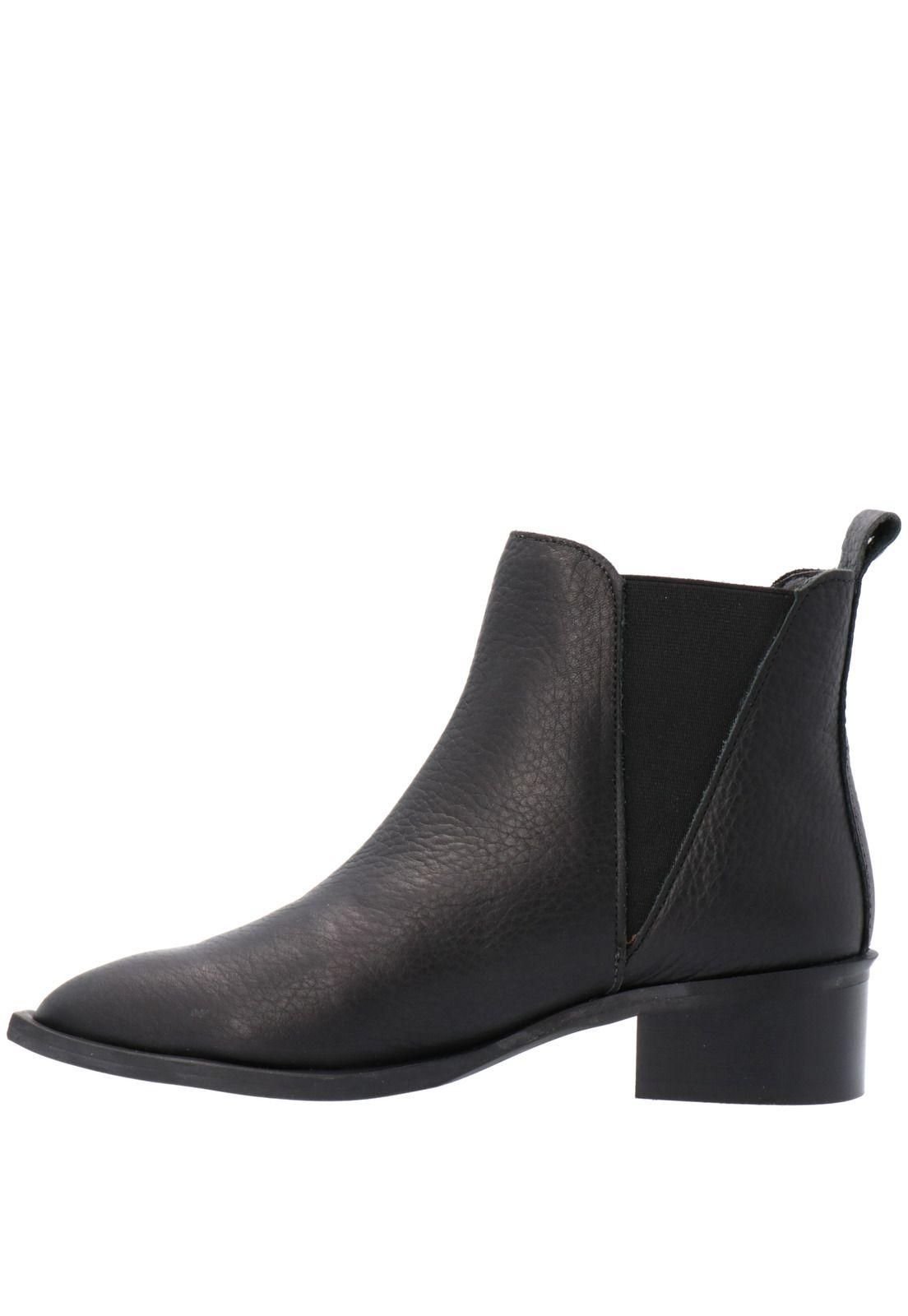 Botin Cuero Mujer Fer Negro-4