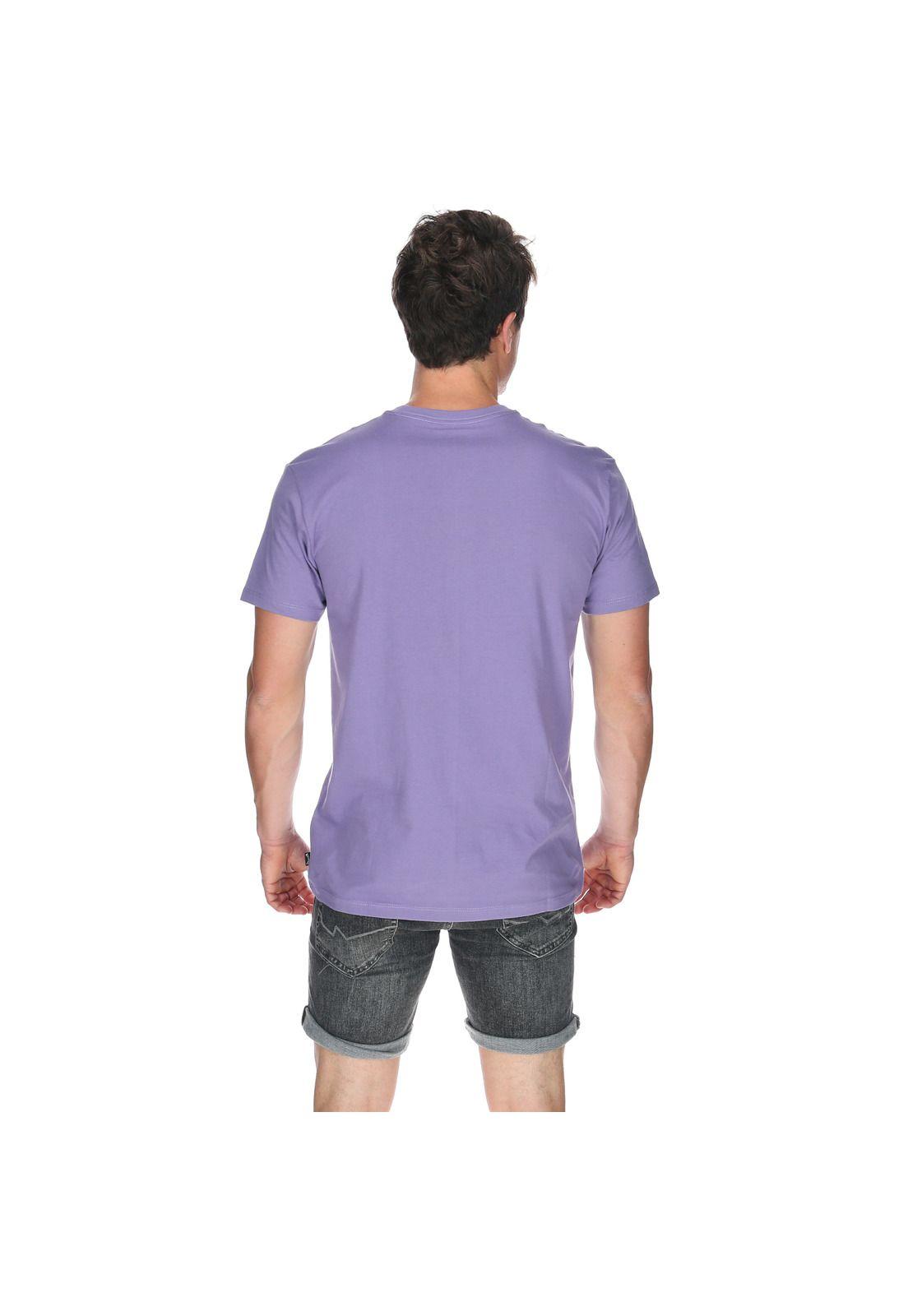 Polera M/C Hombre Stacked Arch Ss Morado-2