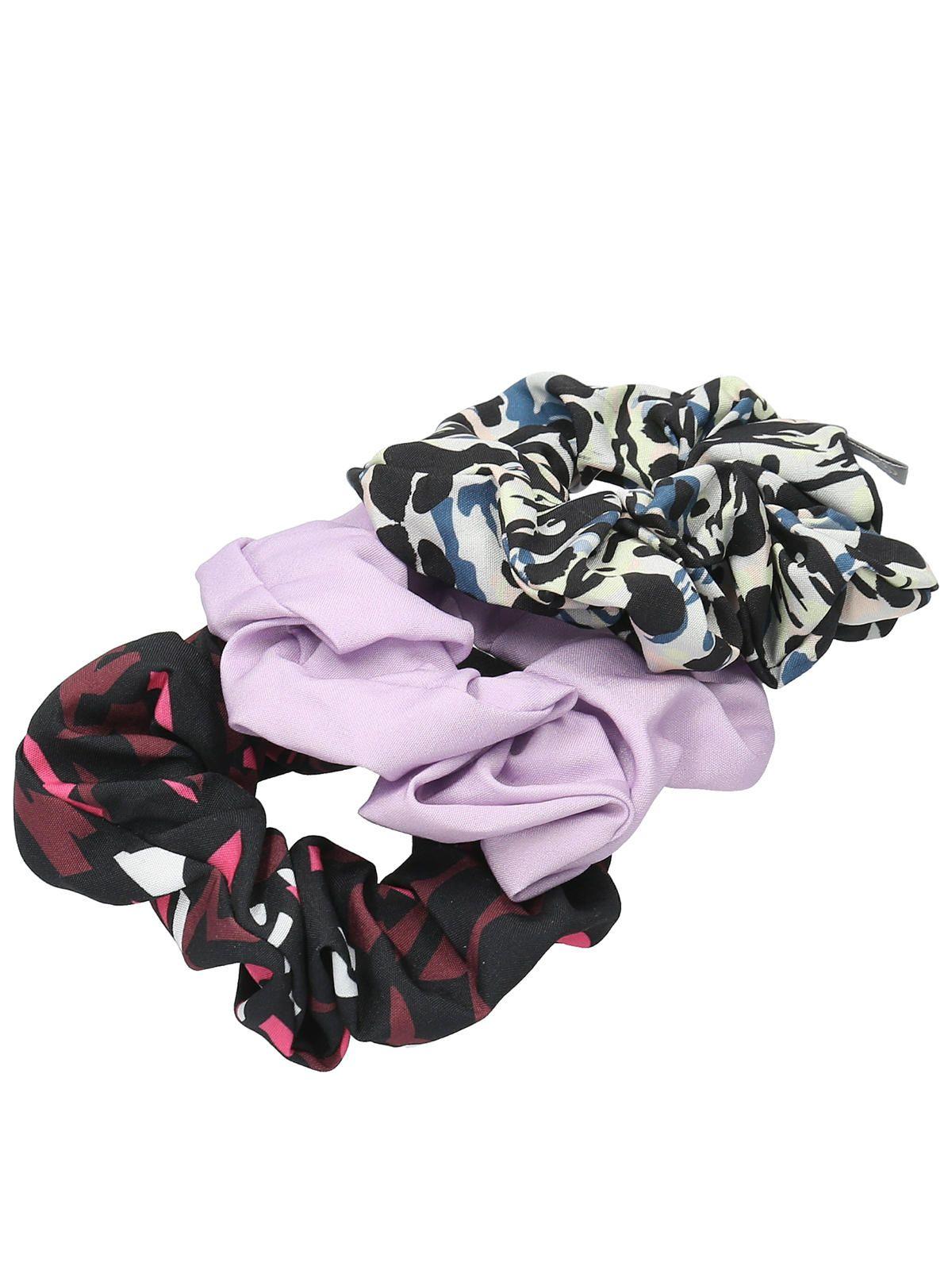 Set 3 Colets Negro Multicolor Unisex-0