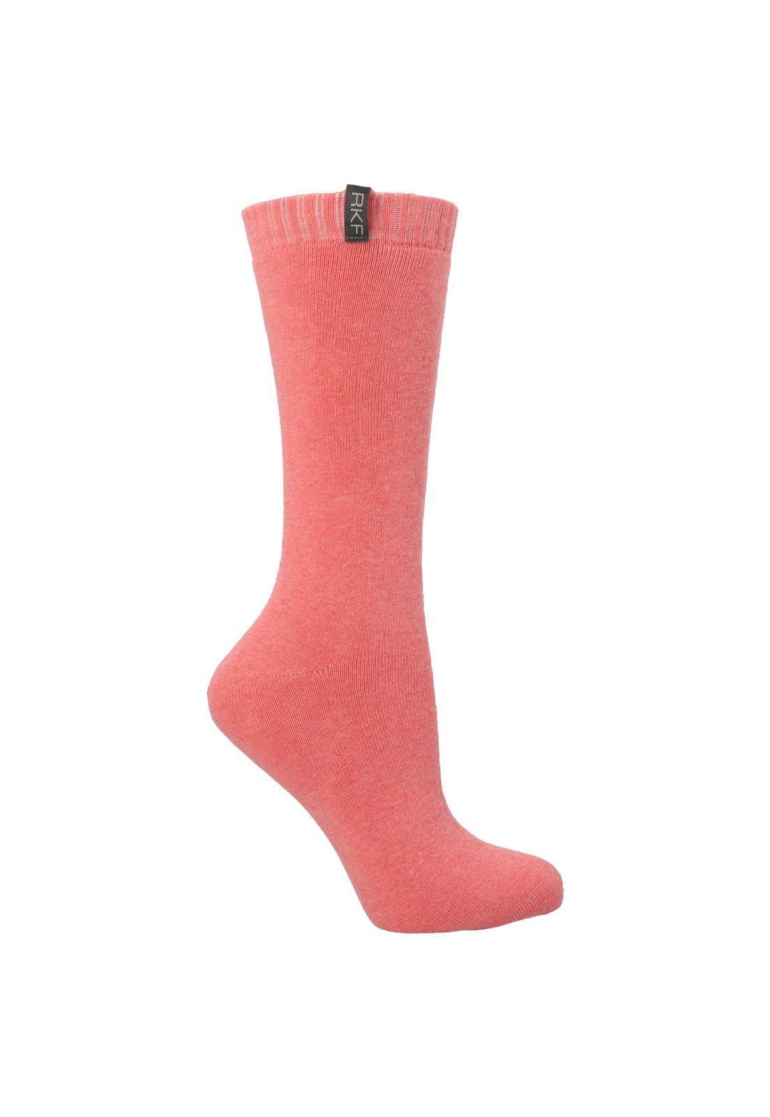 Calcetín Bambú Mujer Heavy Plain Rosado-0