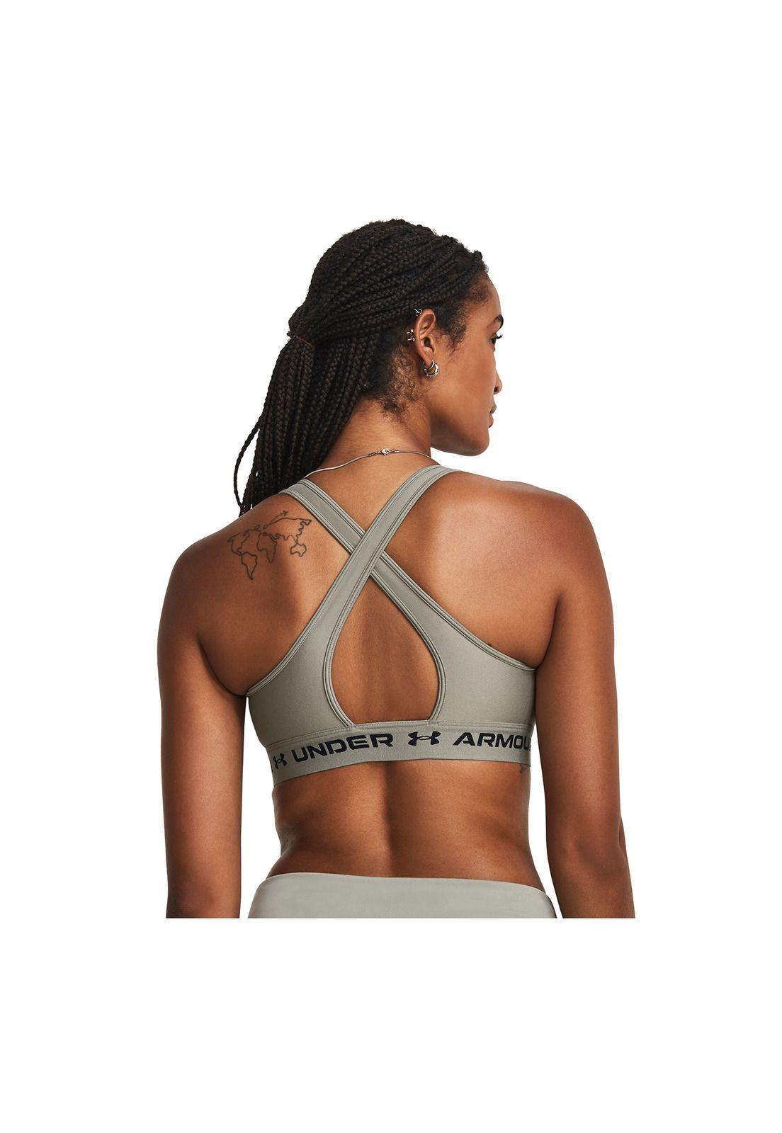 Peto Training Deportivo ® Mid Crossback Gris Mujer-4