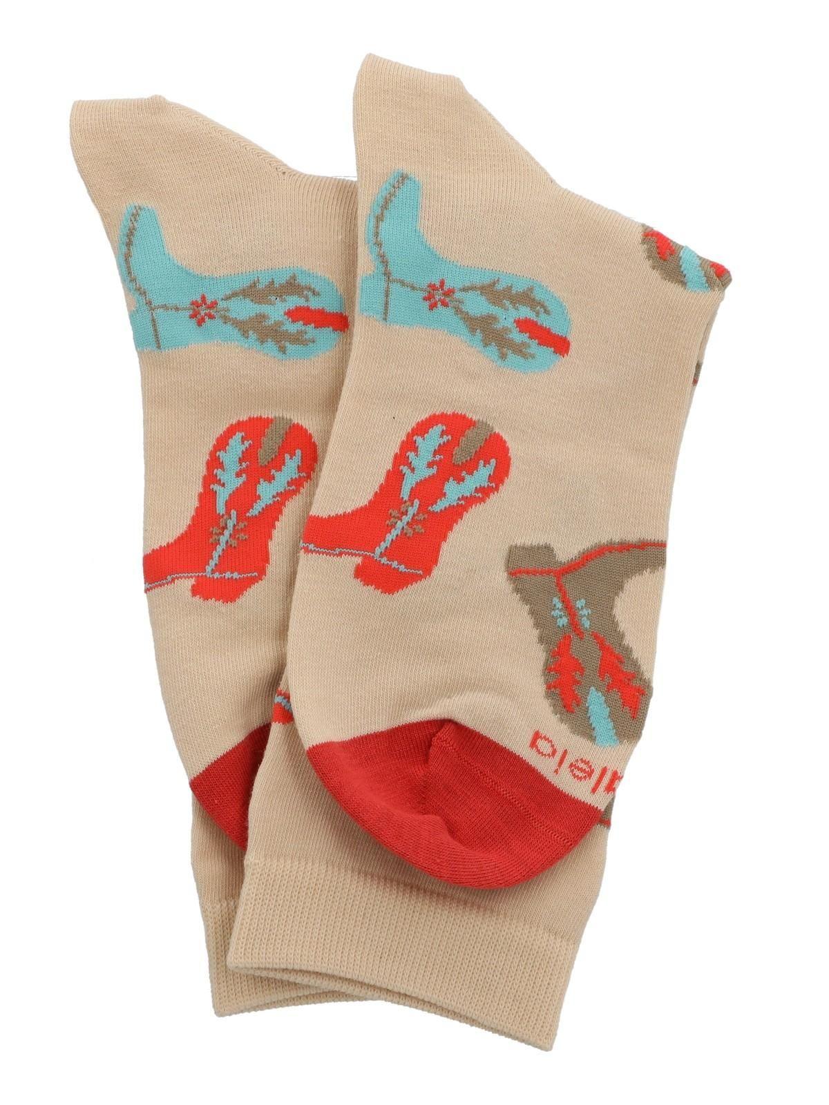 Calcetín Algodón Mujer C Texas Beige/Crudo-2