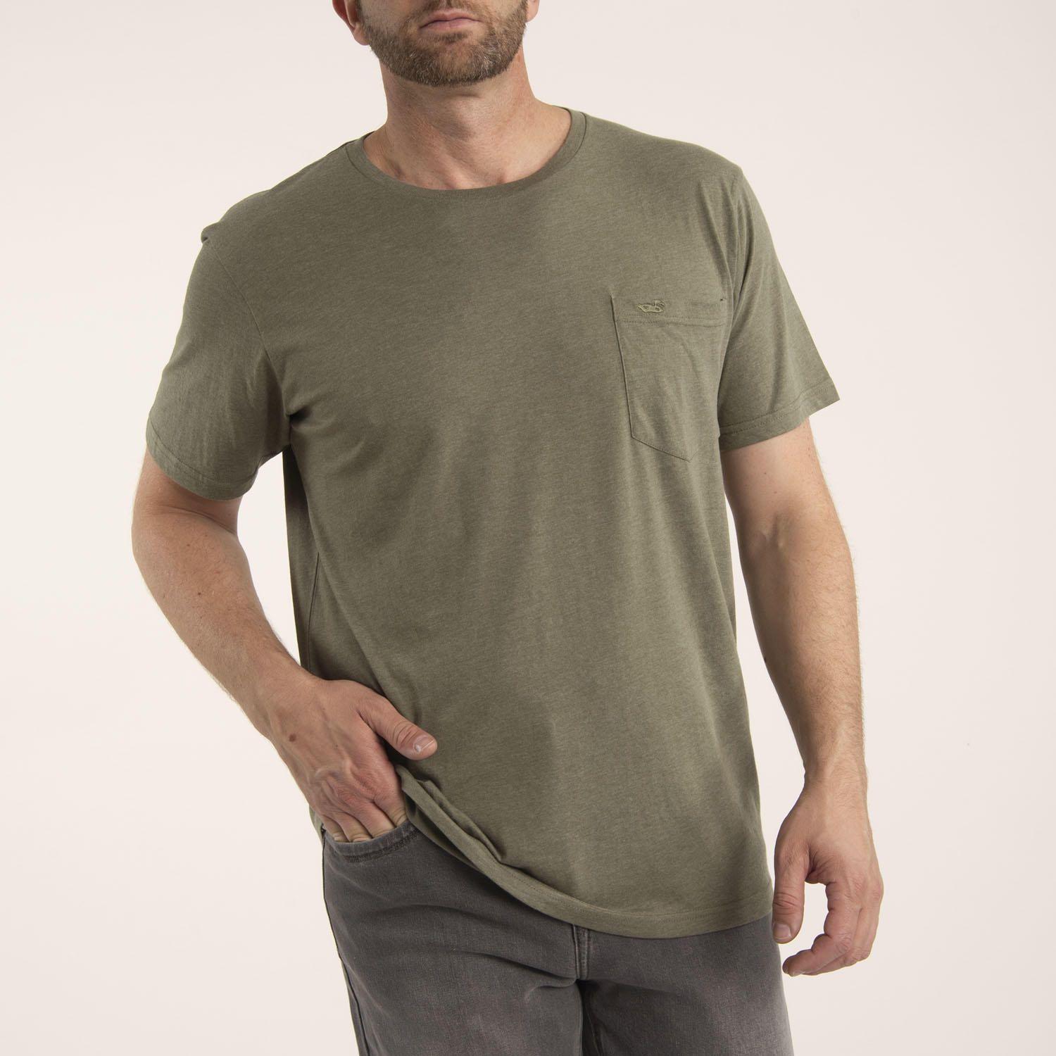 Polera Hombre Algodón Orgánico Basic Verde-1