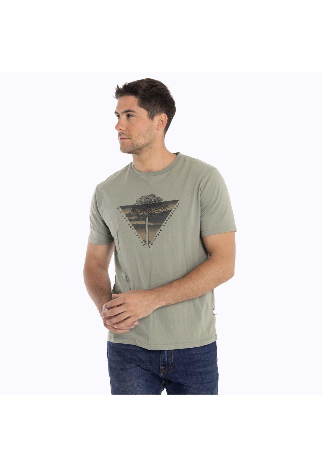 Polera Hombre Suwannee Verde Merrell-1