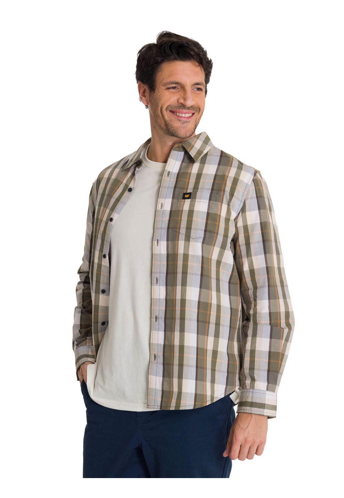 Camisa Manga Larga Hombre Poplin Oliva-0