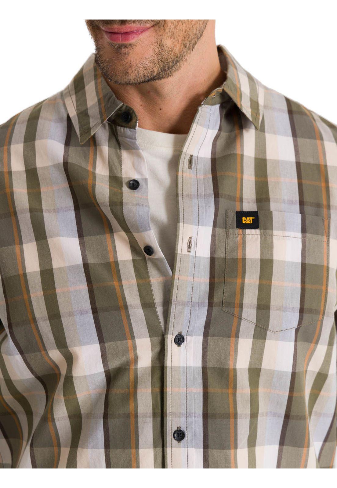 Camisa Manga Larga Hombre Poplin Oliva-5