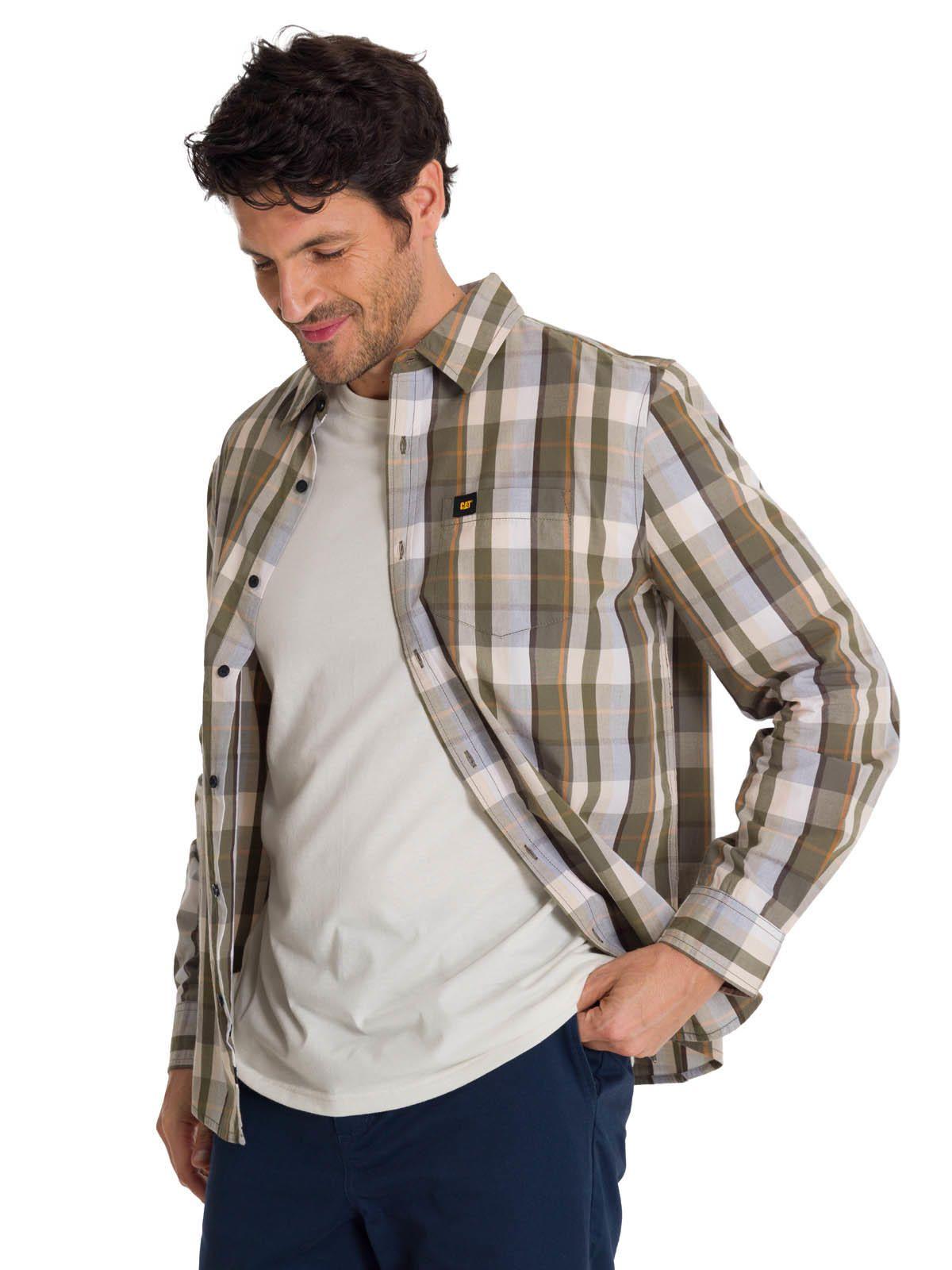 Camisa Manga Larga Hombre Poplin Oliva-1