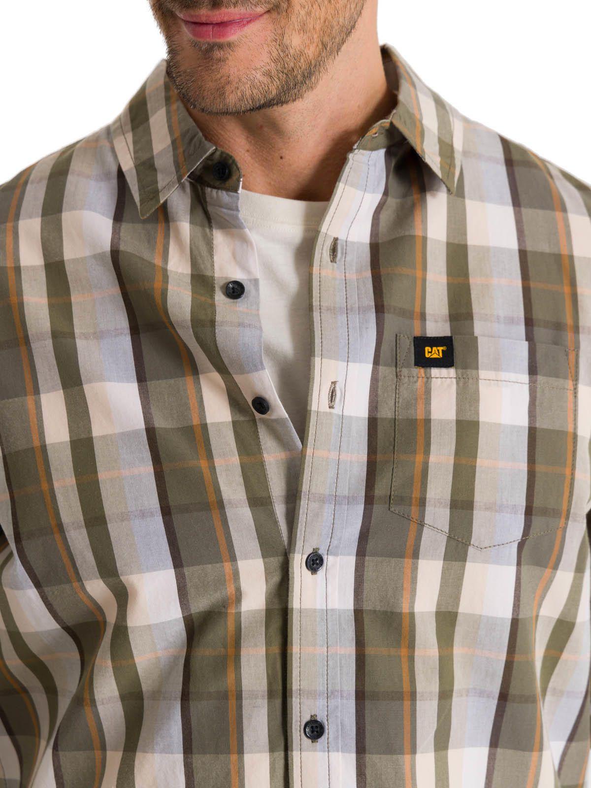 Camisa Manga Larga Hombre Poplin Oliva-5