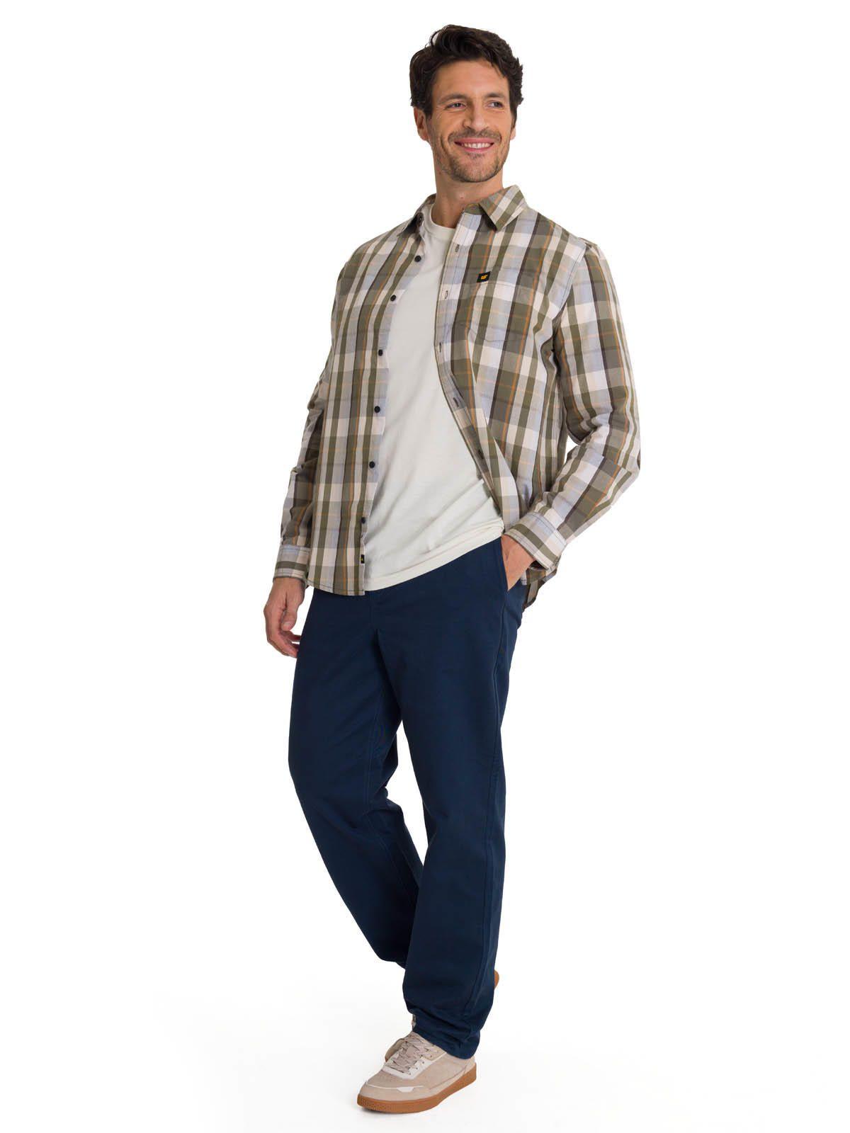 Camisa Manga Larga Hombre Poplin Oliva-6