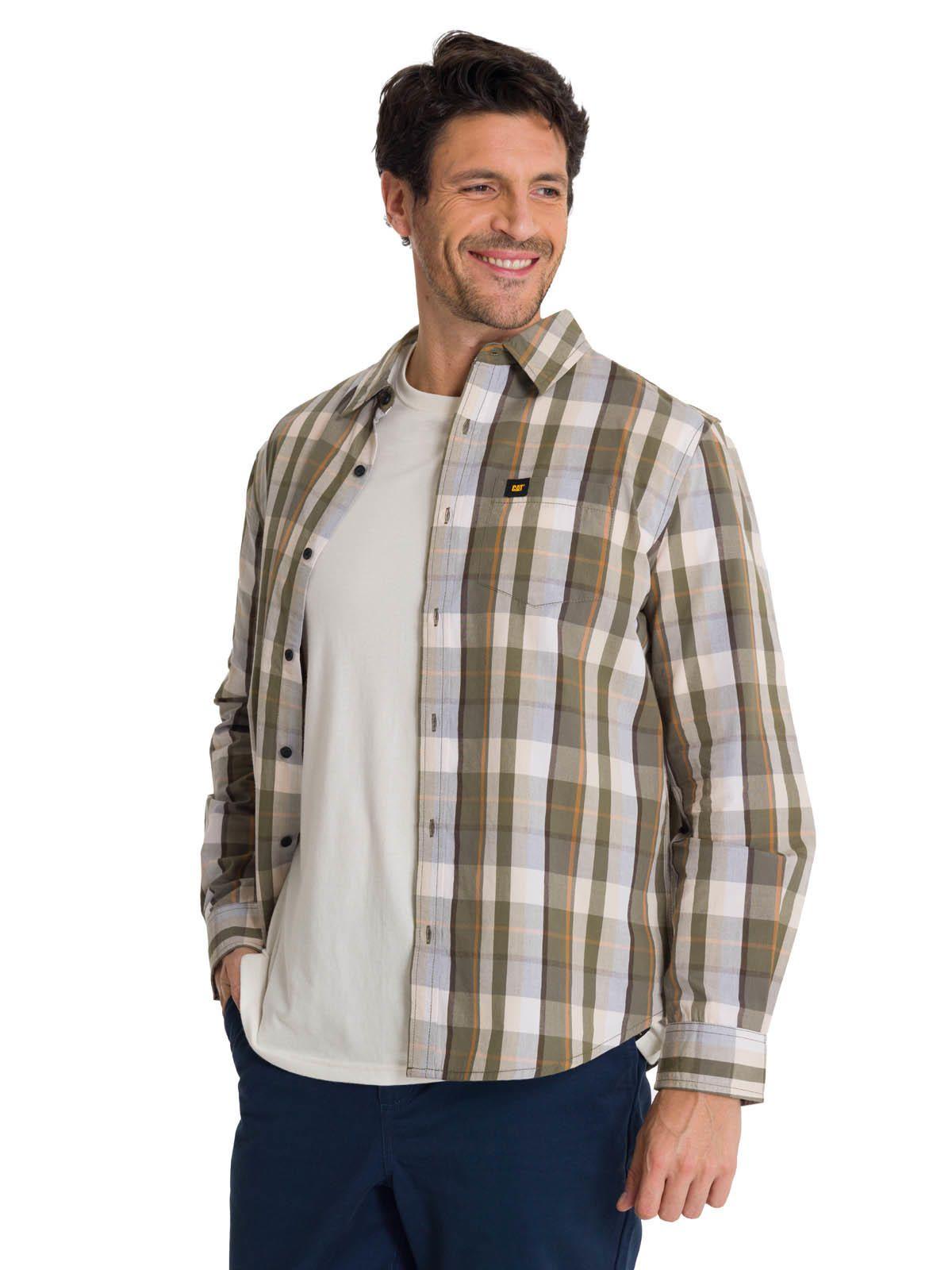 Camisa Manga Larga Hombre Poplin Oliva-0
