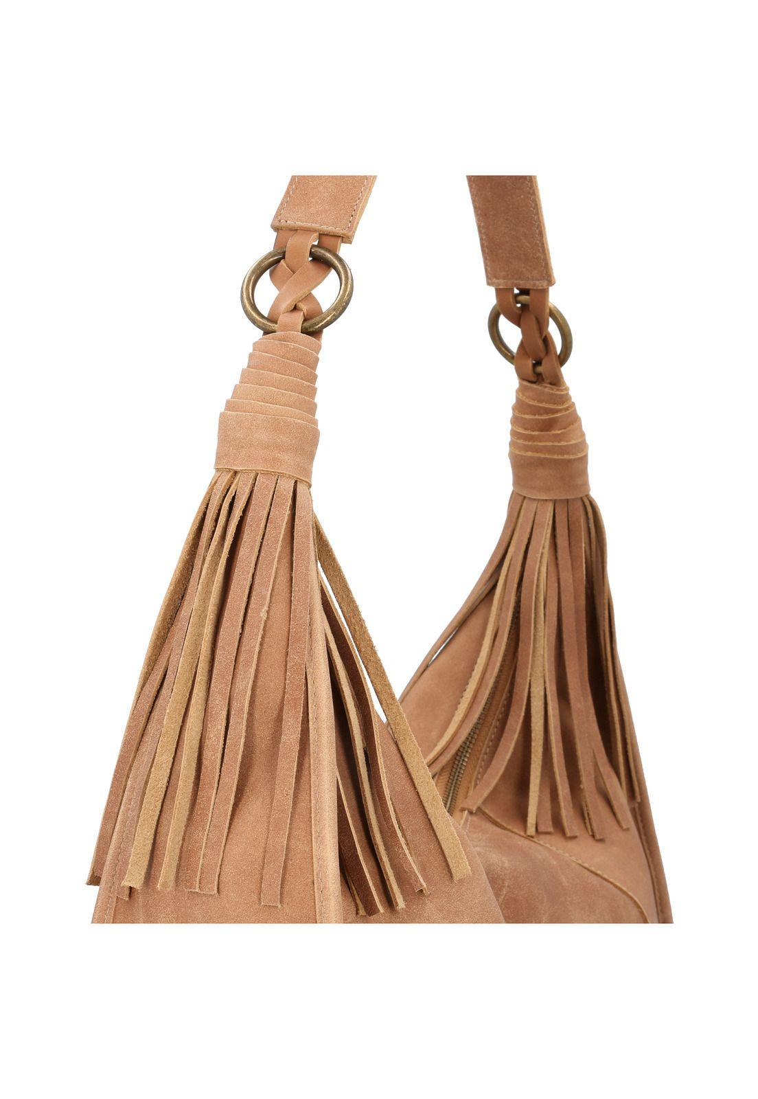 Cartera Cuero Mujer Sofi Hobo Café-3