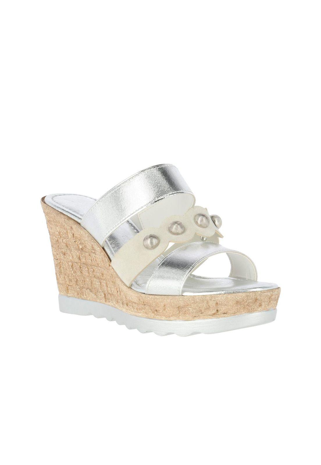 Sandalia  Siena Plateado-0