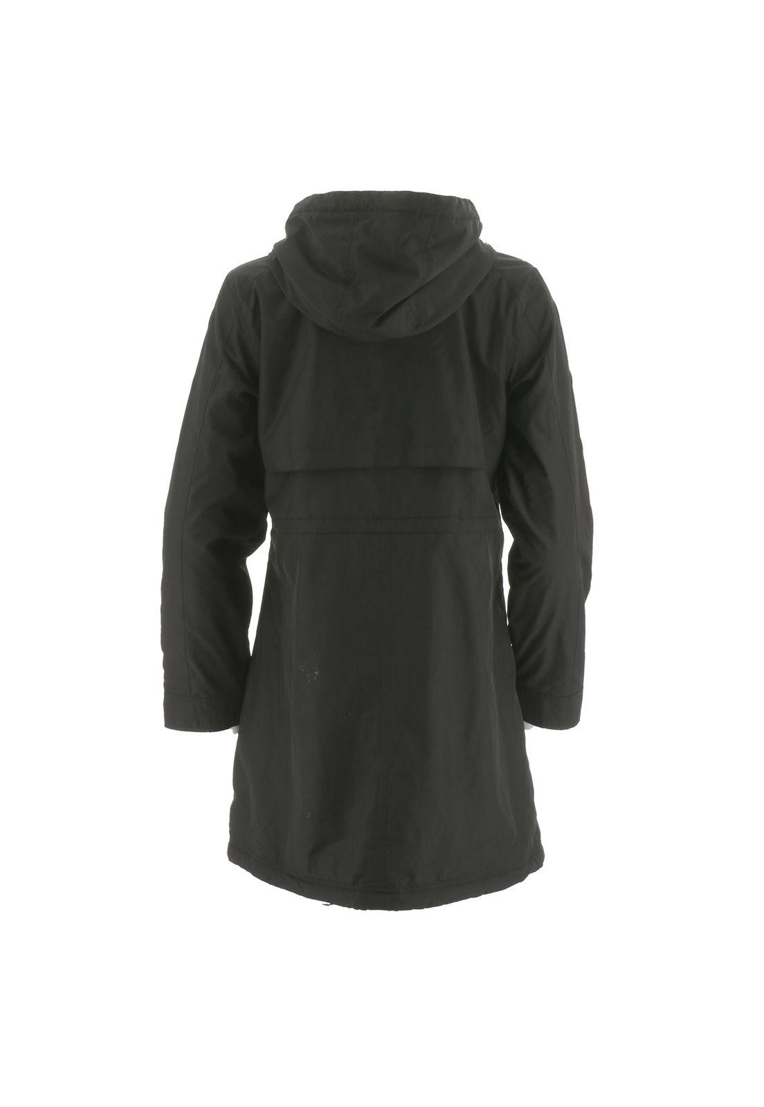 CHAQUETA MUJER GROMMET SLEEVE FLEEC NEGRO-1
