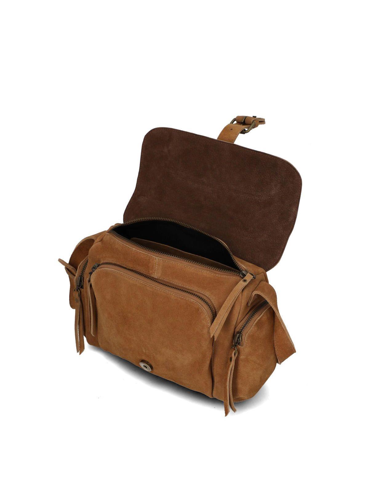 Cartera Cuero Mujer Ferney Cross Caramelo-3