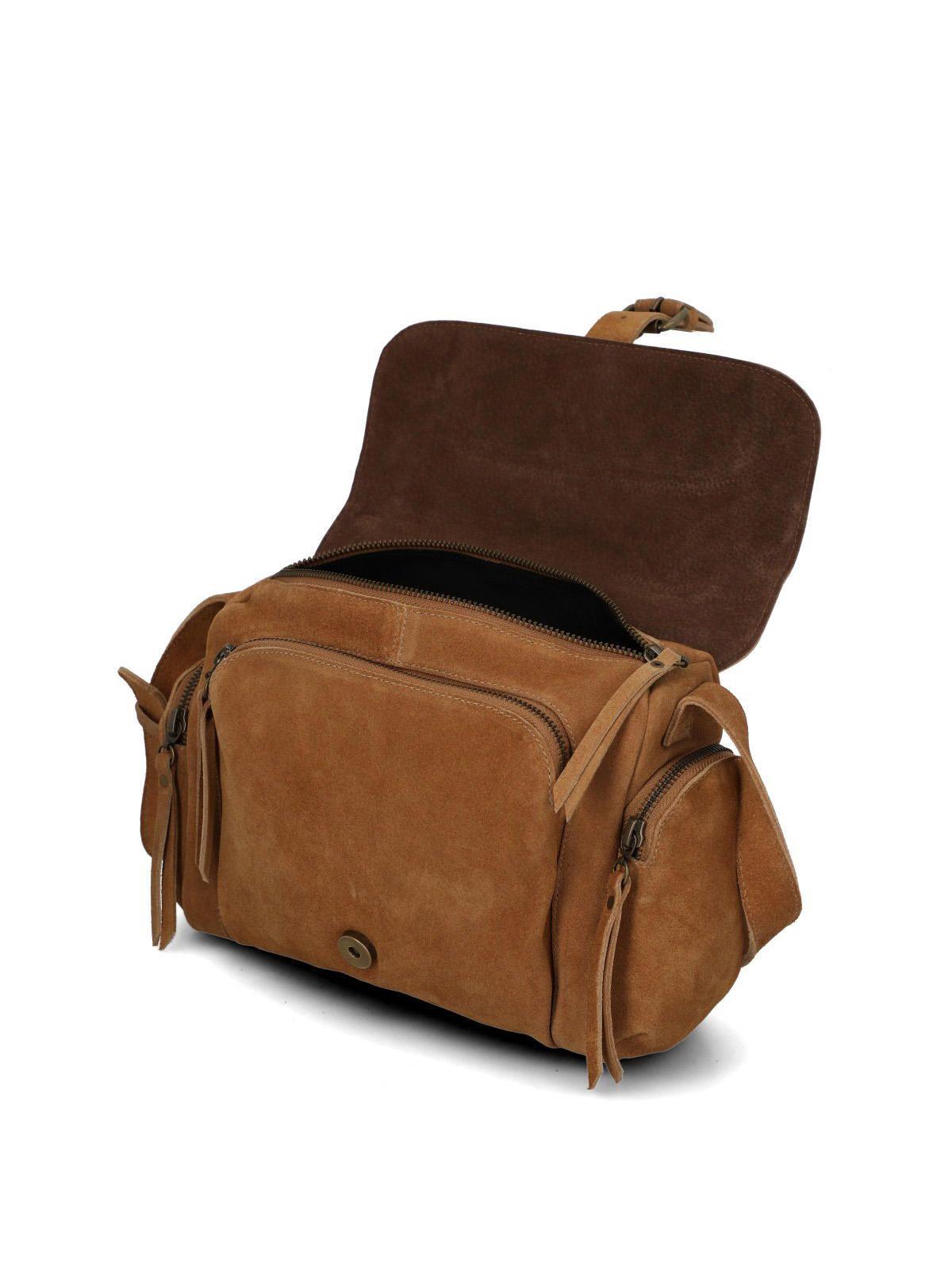 Cartera Cuero Mujer Ferney Cross Caramelo-4