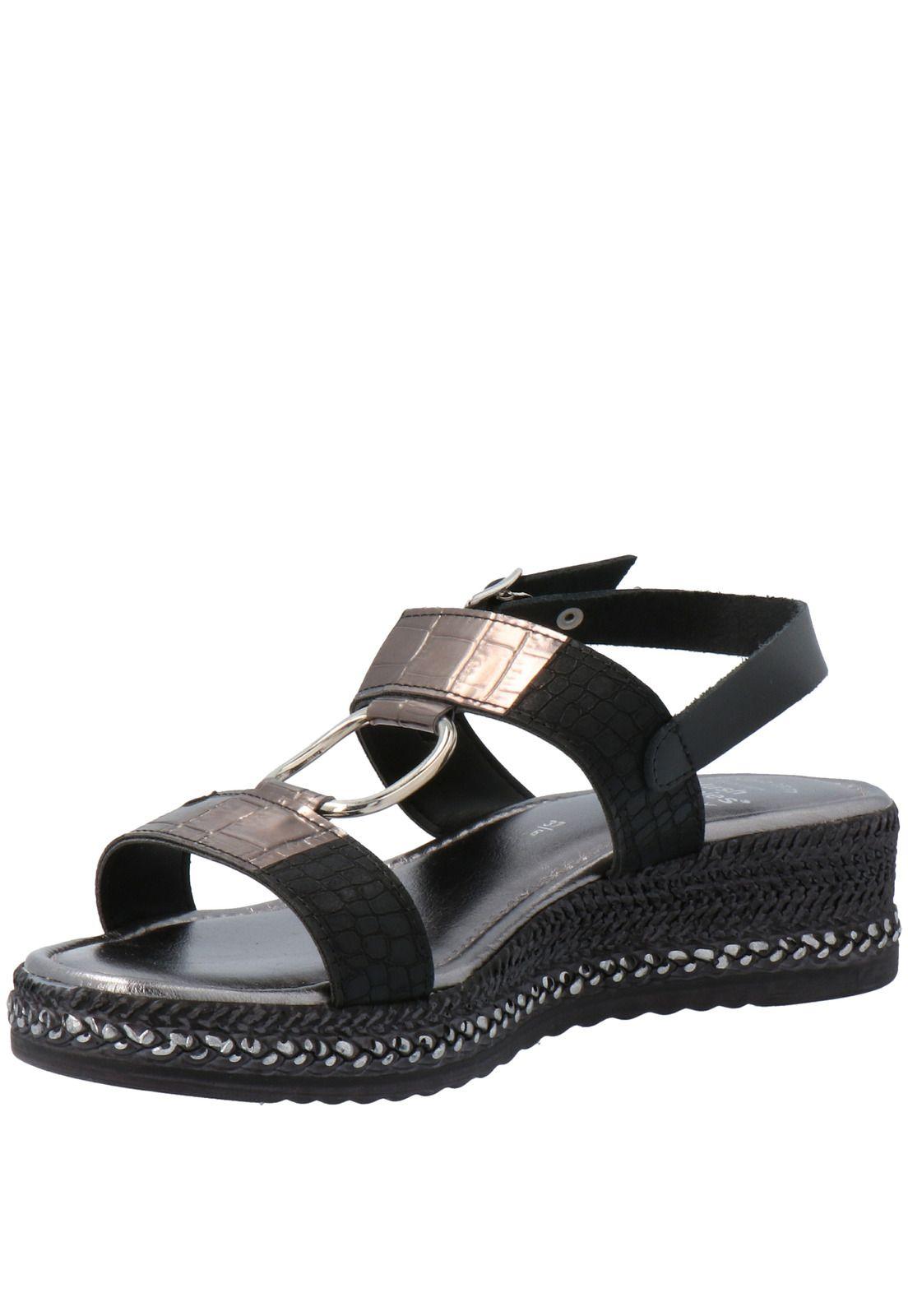 Sandalia Verenna Casual Negro-3