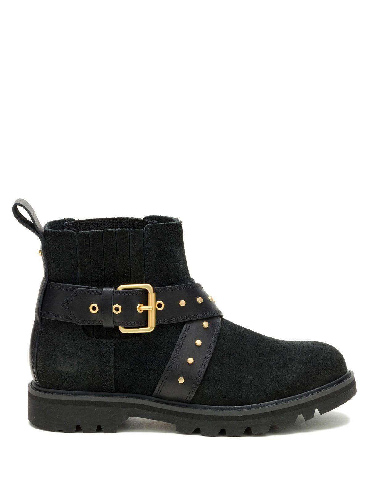 Botín Cuero Mujer Grader Ws Embellish Chelsea Negro-1