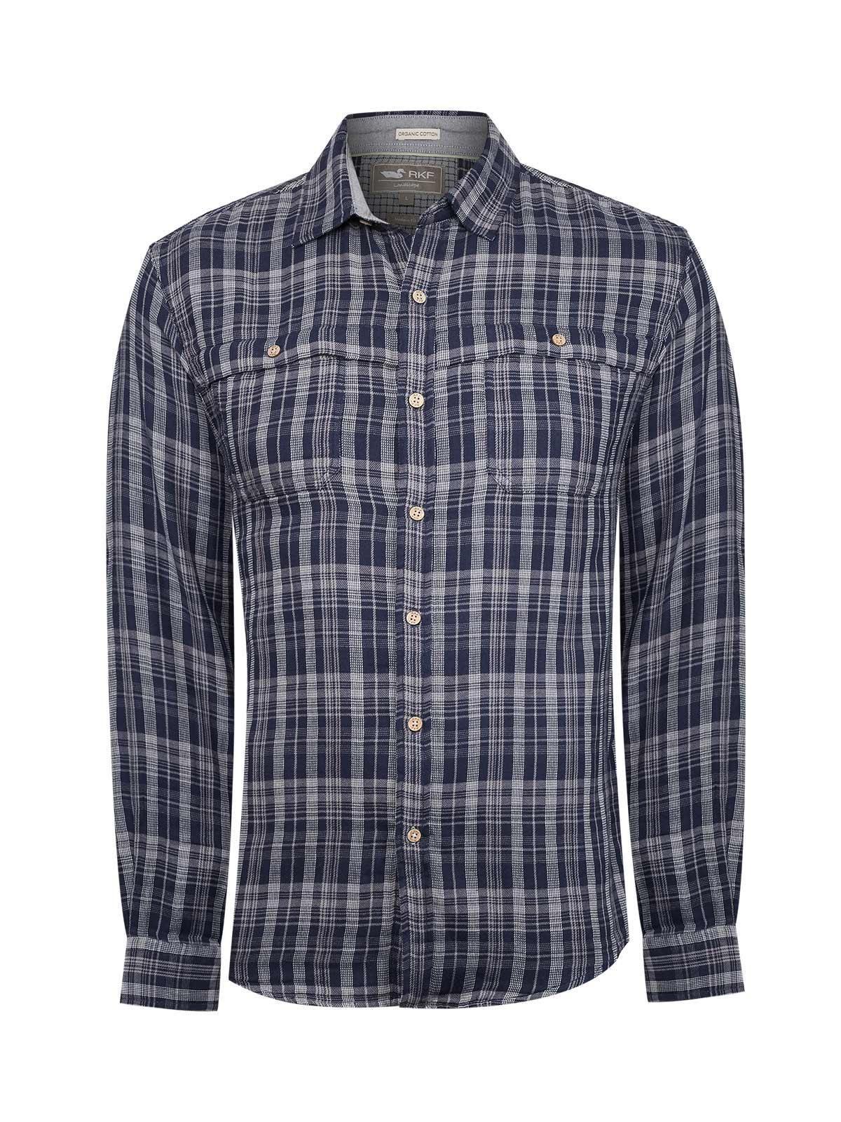 Camisa Algodón Orgánico Hombre Bradford Azul oscuro-0