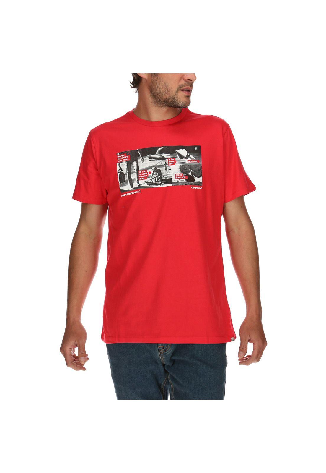 Polera Hombre Arrival Moonworkers Rojo-0