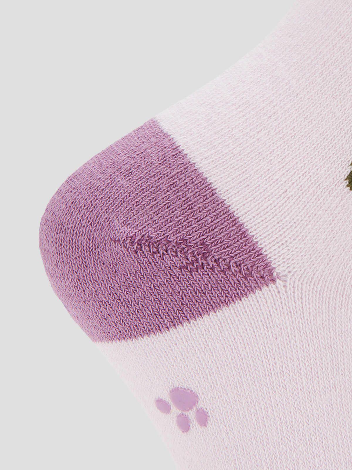 Calcetin Algodón Niña C St Flower Morado-3