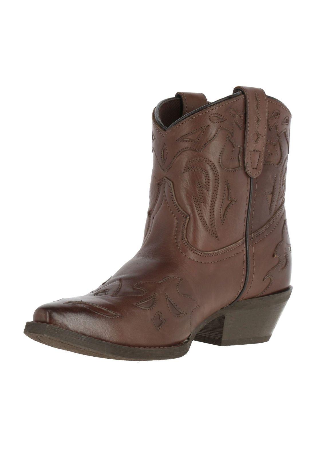 Botin Mujer Cuero Reno Café Oscuro-1