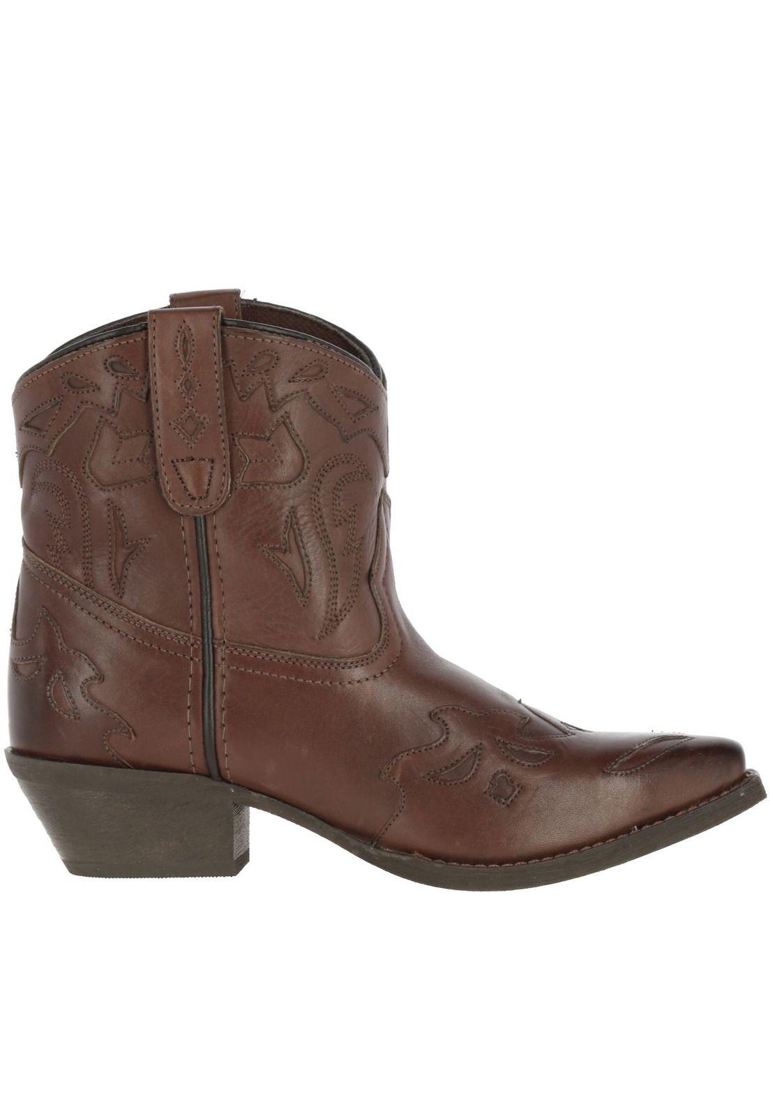 Botin Mujer Cuero Reno Café Oscuro-3