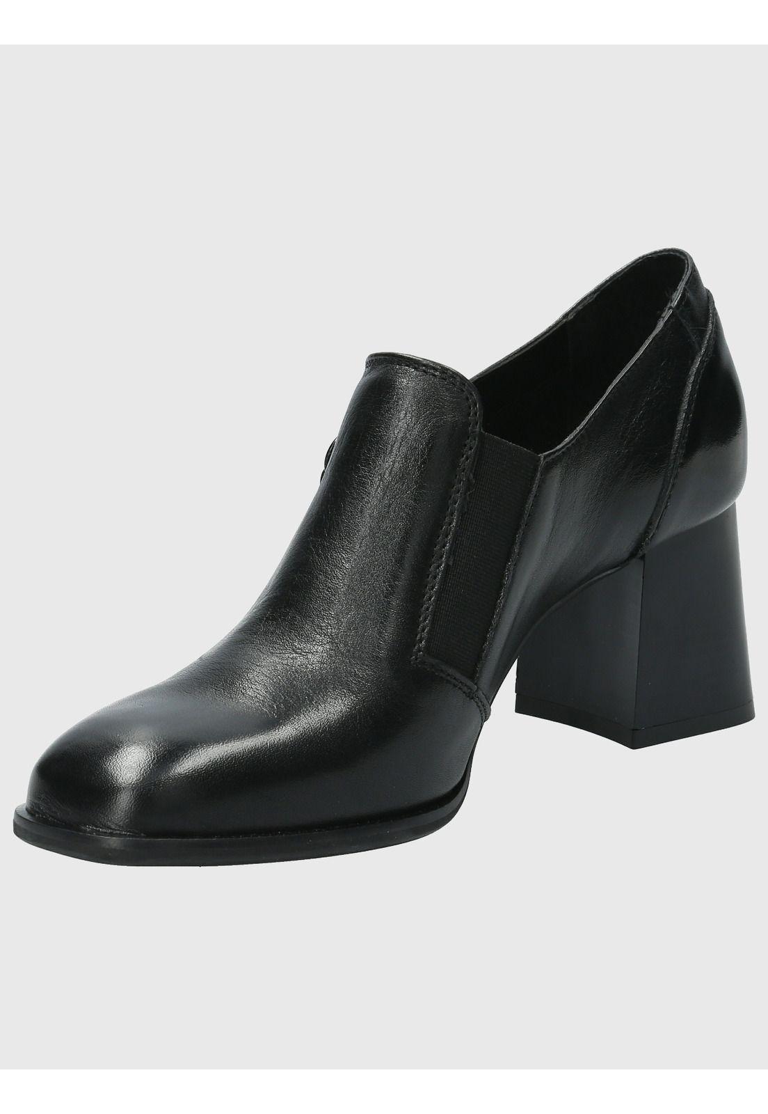 Zapato Cuero Mujer Pomell Negro-4