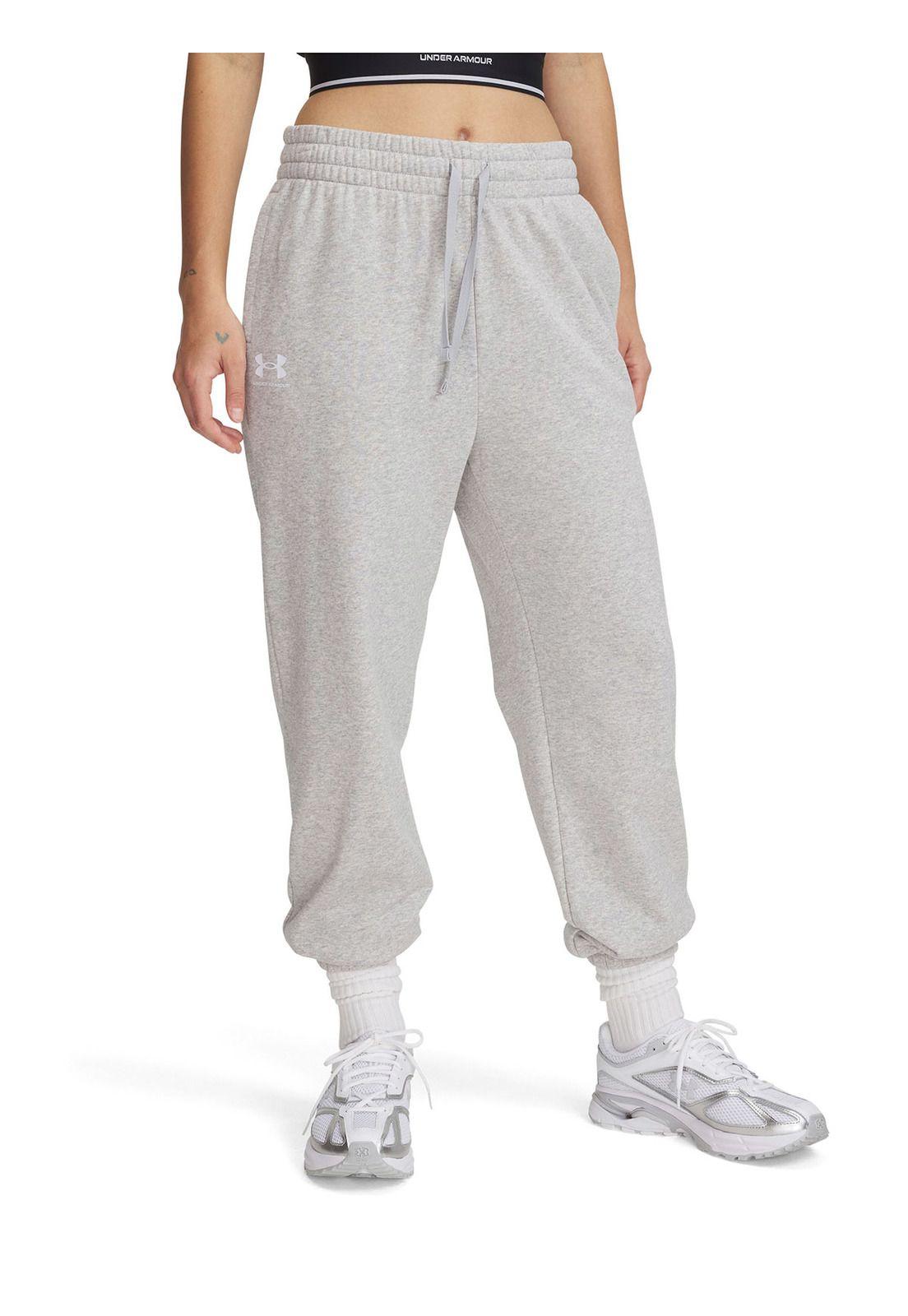 Jogger UA Rival terry gris para mujer-0