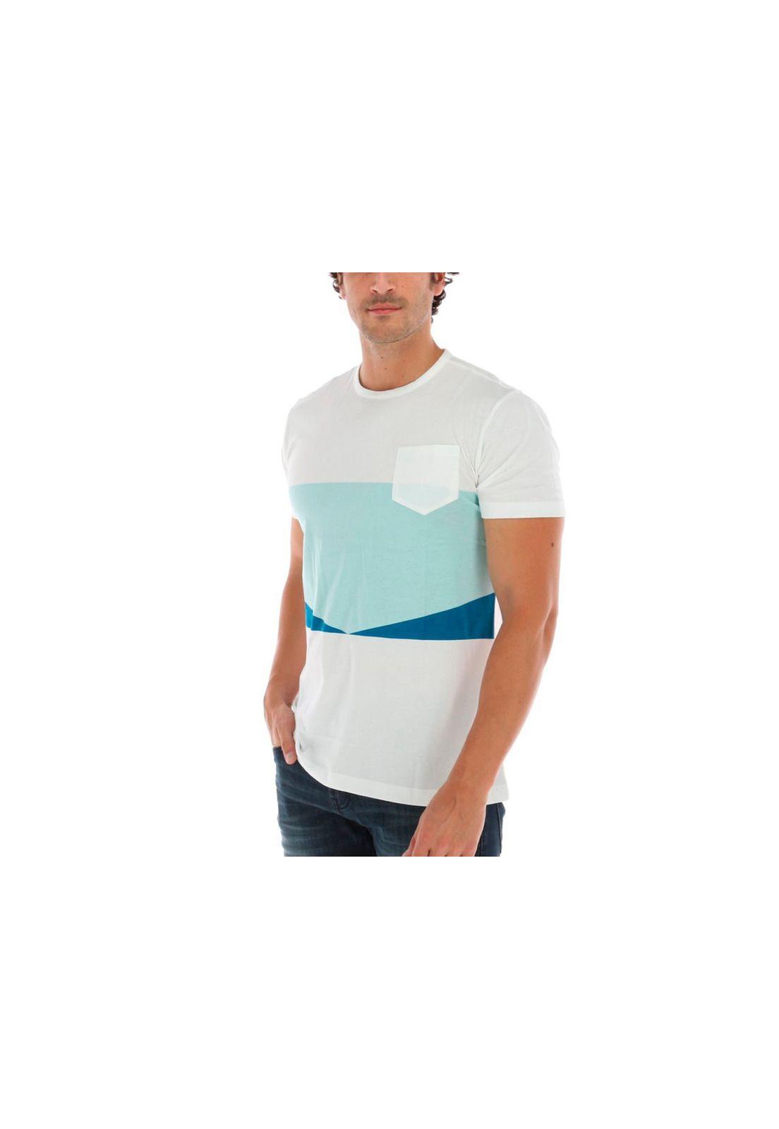 Polera M/C Block Tee Celeste-1