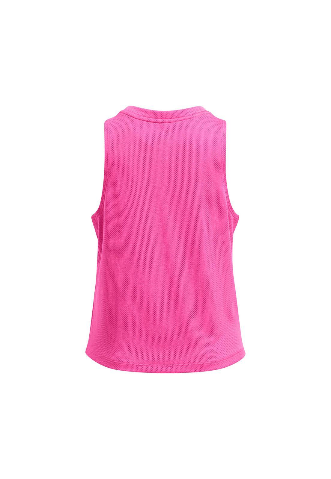 Polera de malla UA Tech niña Rosado-1