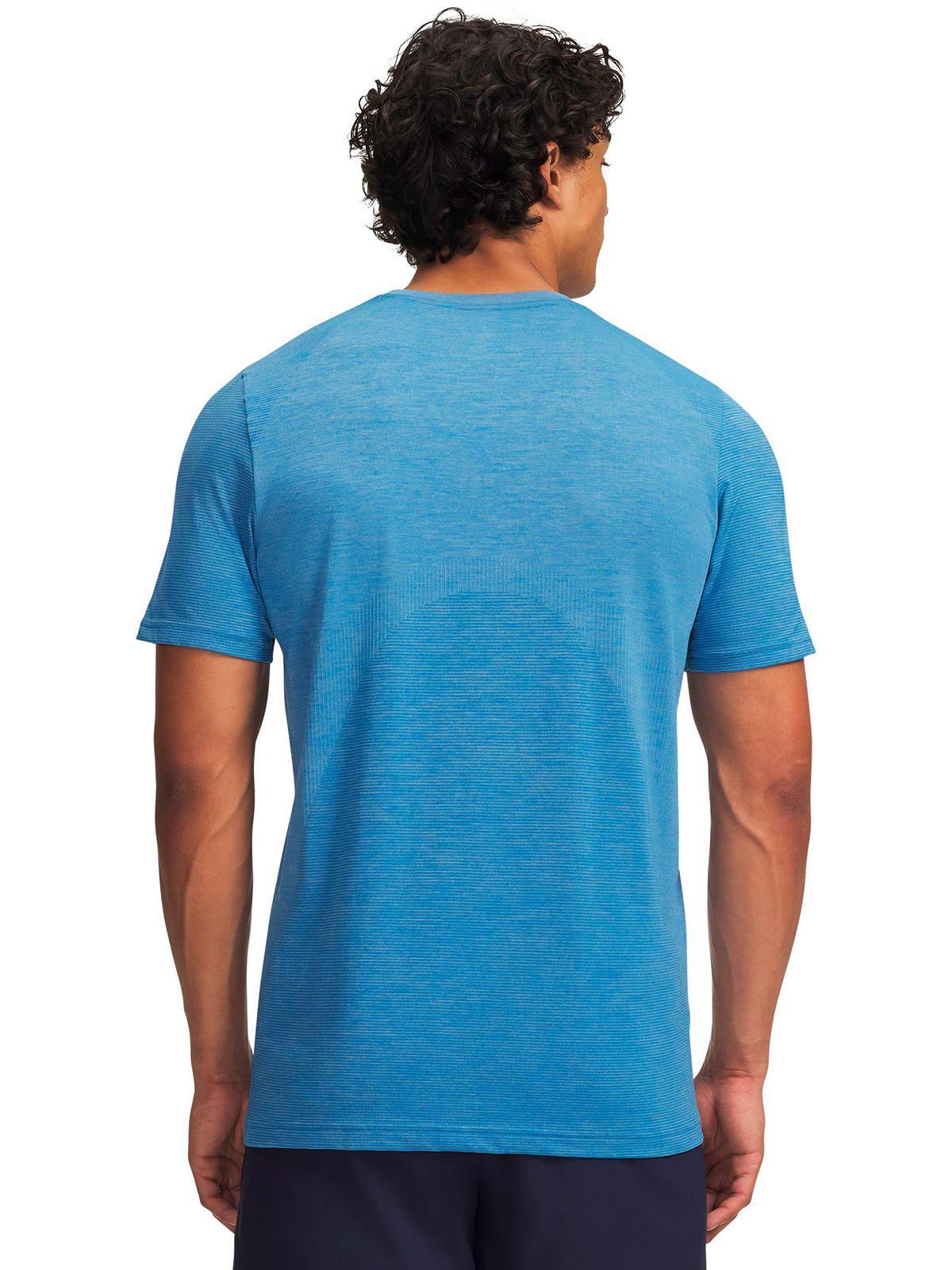 Polera manga corta Vanish Seamless azul Hombre-1