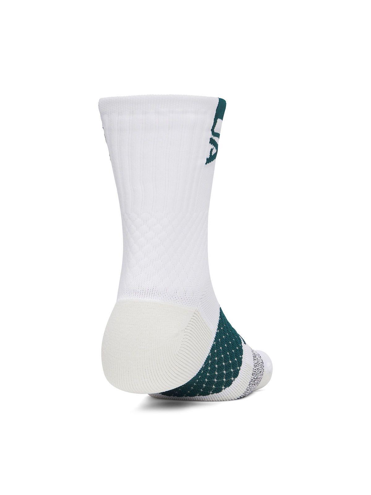 Calcetín UA Armourdry Playmaker Mid-Crew Blanco Unisex-1