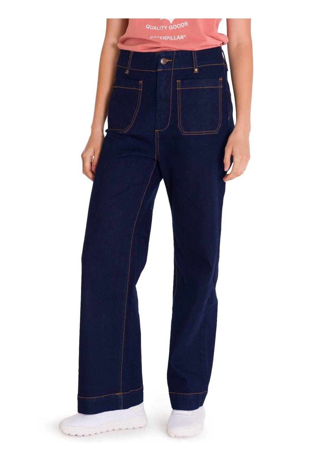 Jeans Triblend Stret Denim Patch Mujer Azul Marino-0