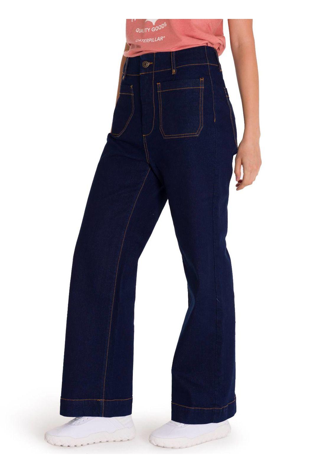 Jeans Triblend Stret Denim Patch Mujer Azul Marino-1