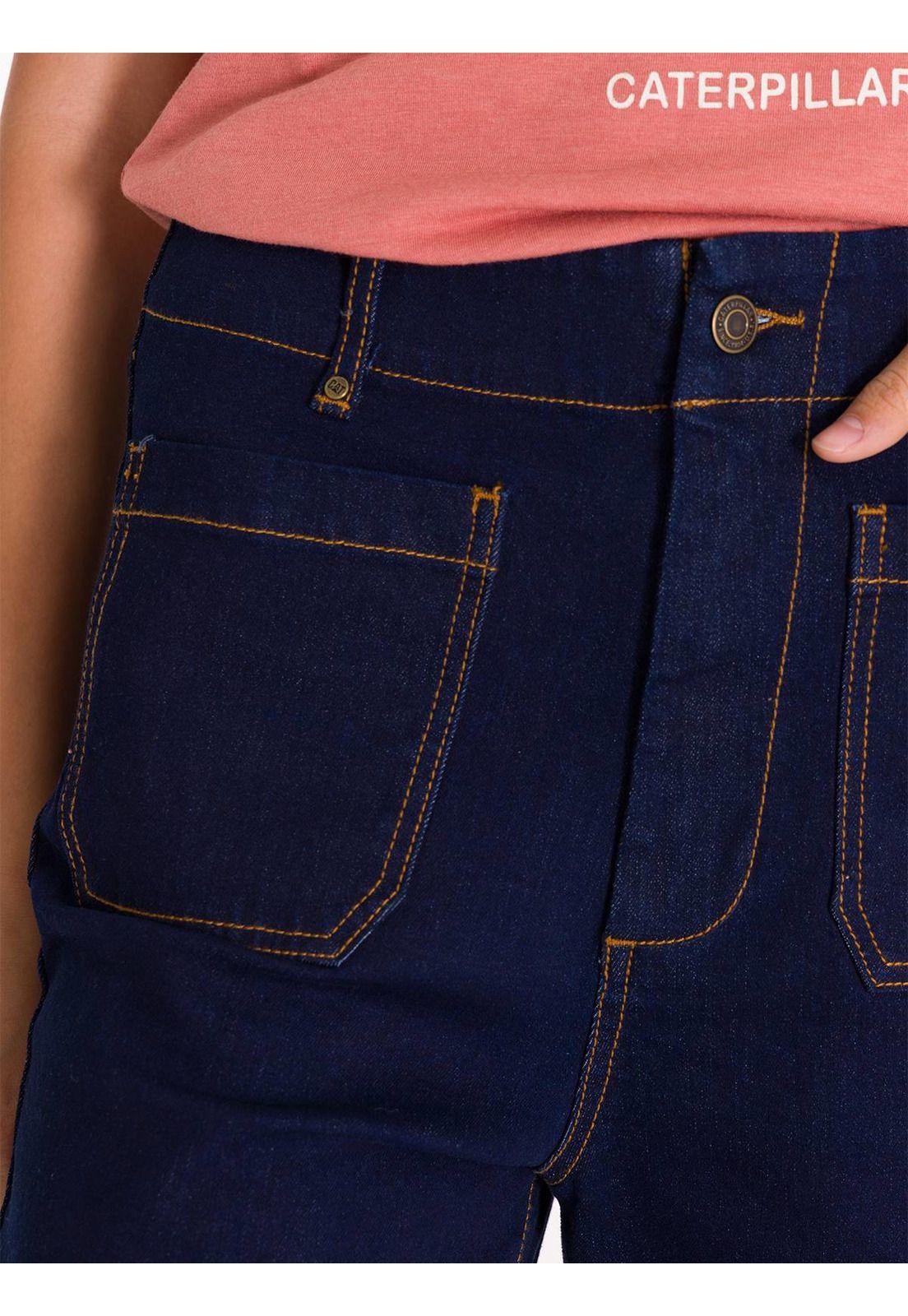 Jeans Triblend Stret Denim Patch Mujer Azul Marino-5