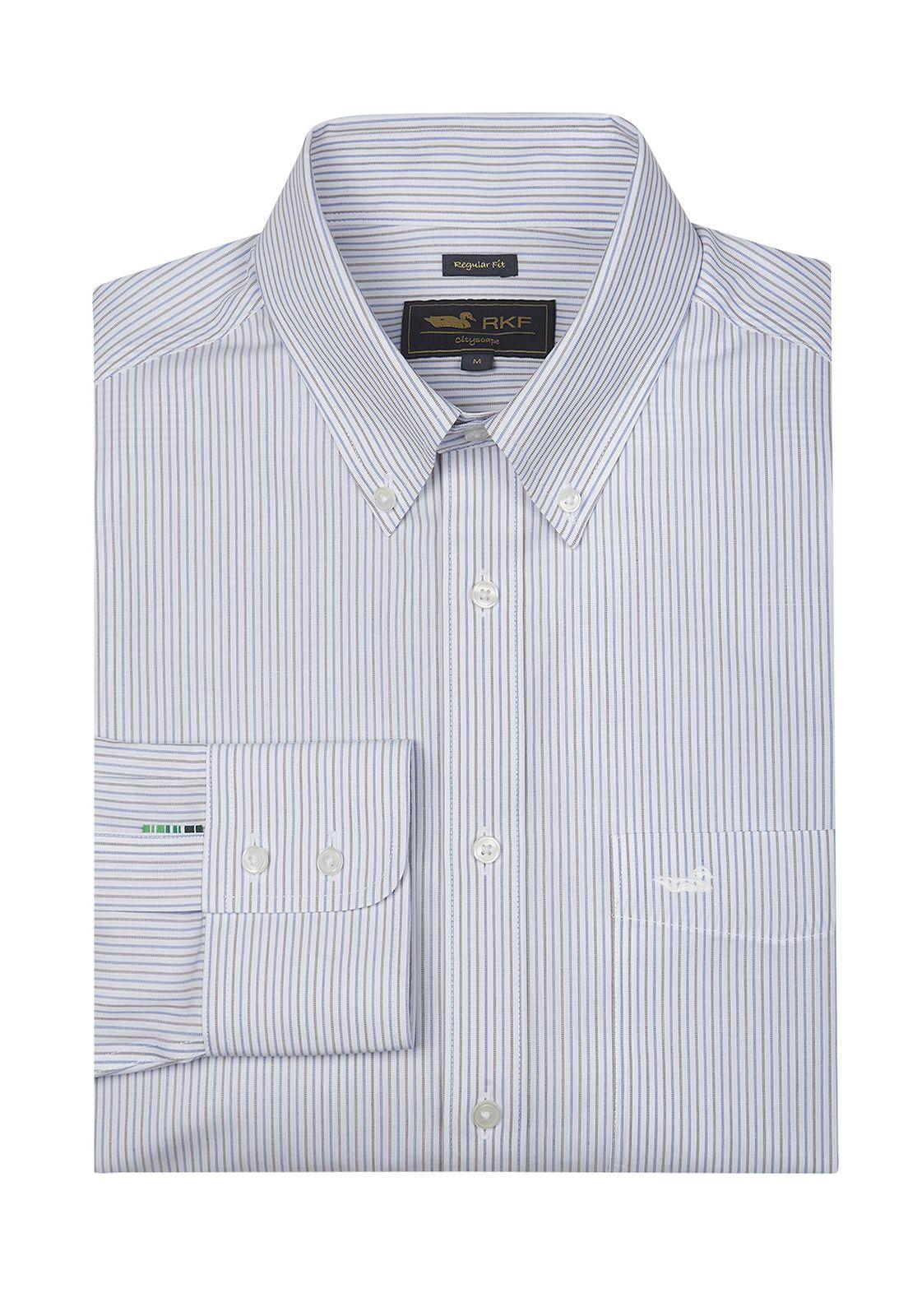 Camisa Libre de Arrugas Gris WF Hombre -0