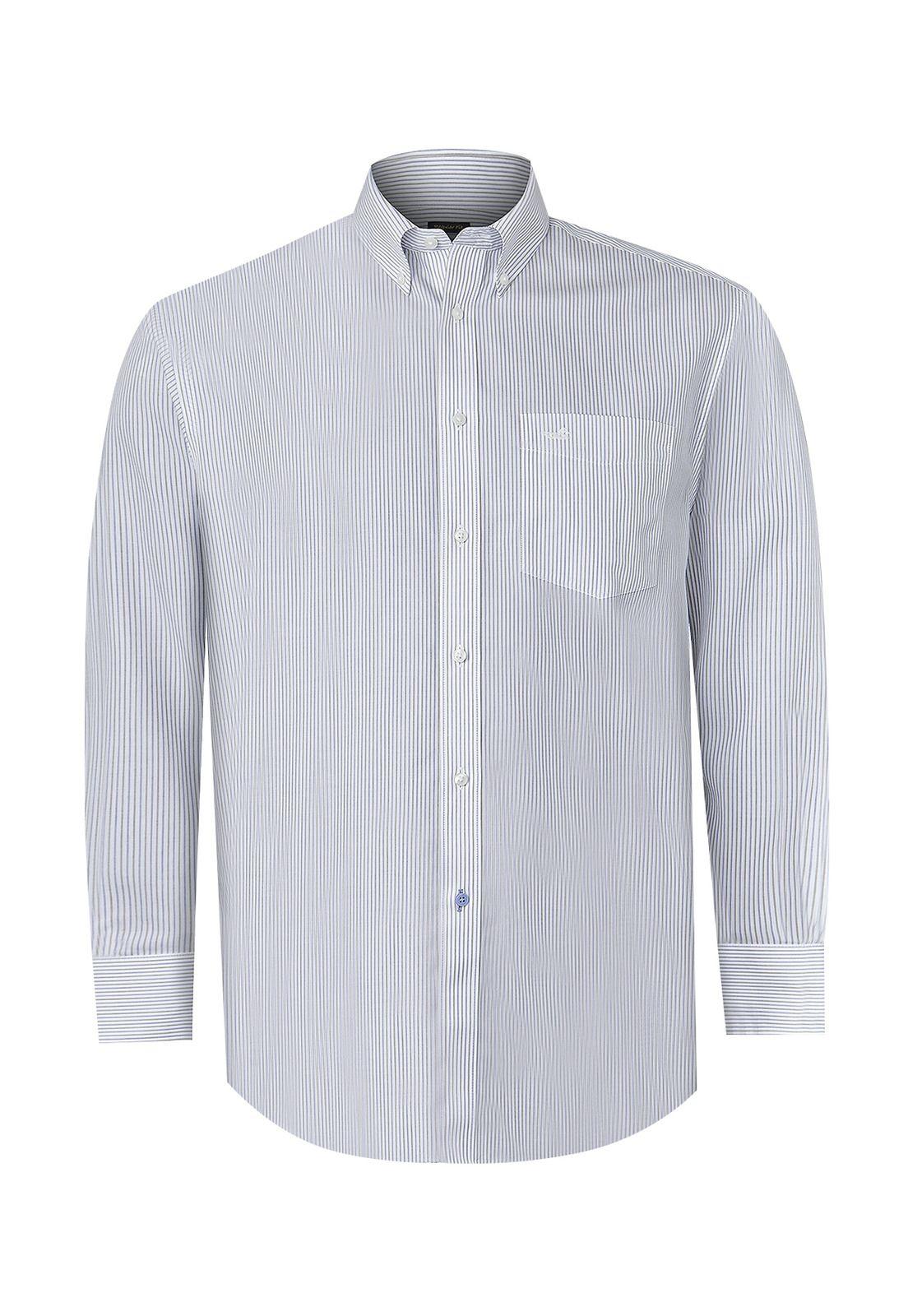 Camisa Libre de Arrugas Gris WF Hombre -1