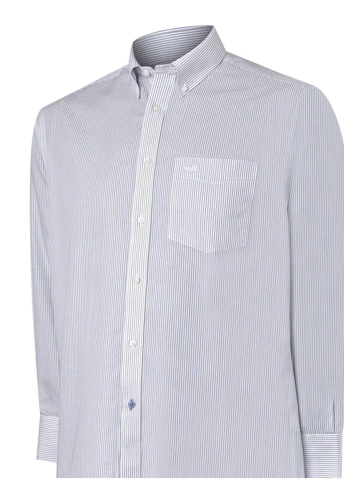 Camisa Libre de Arrugas Gris WF Hombre -4