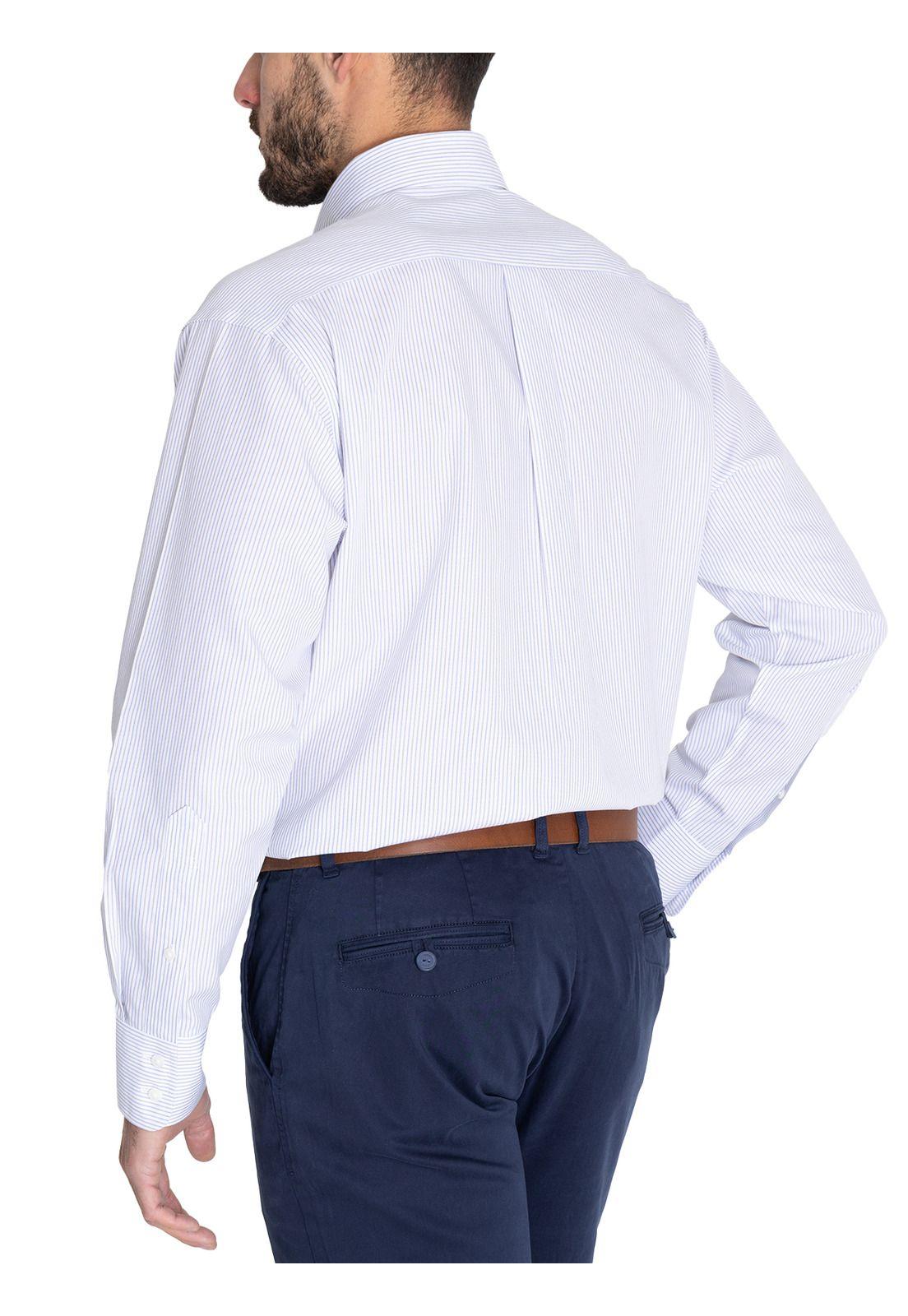 Camisa Libre de Arrugas Gris WF Hombre -7