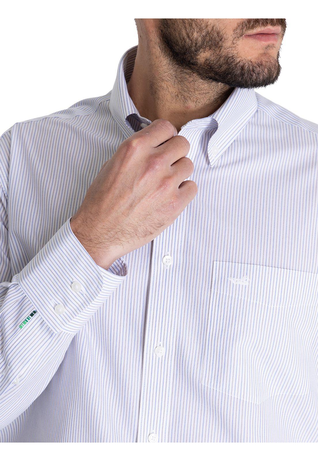 Camisa Libre de Arrugas Gris WF Hombre -8