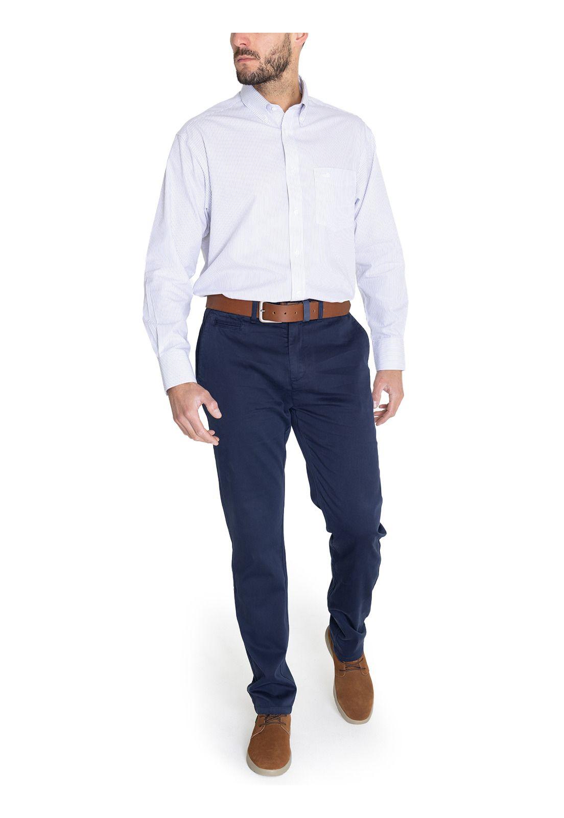 Camisa Libre de Arrugas Gris WF Hombre -9