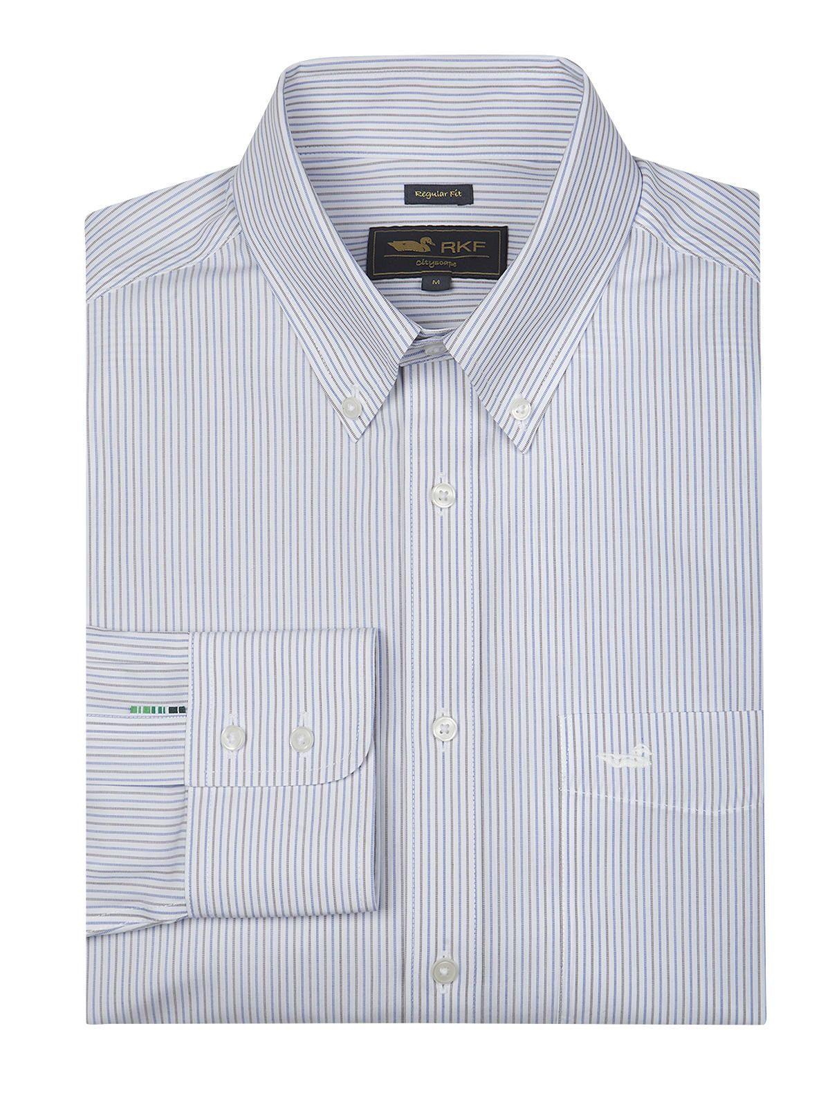 Camisa Libre de Arrugas Gris WF Hombre -0